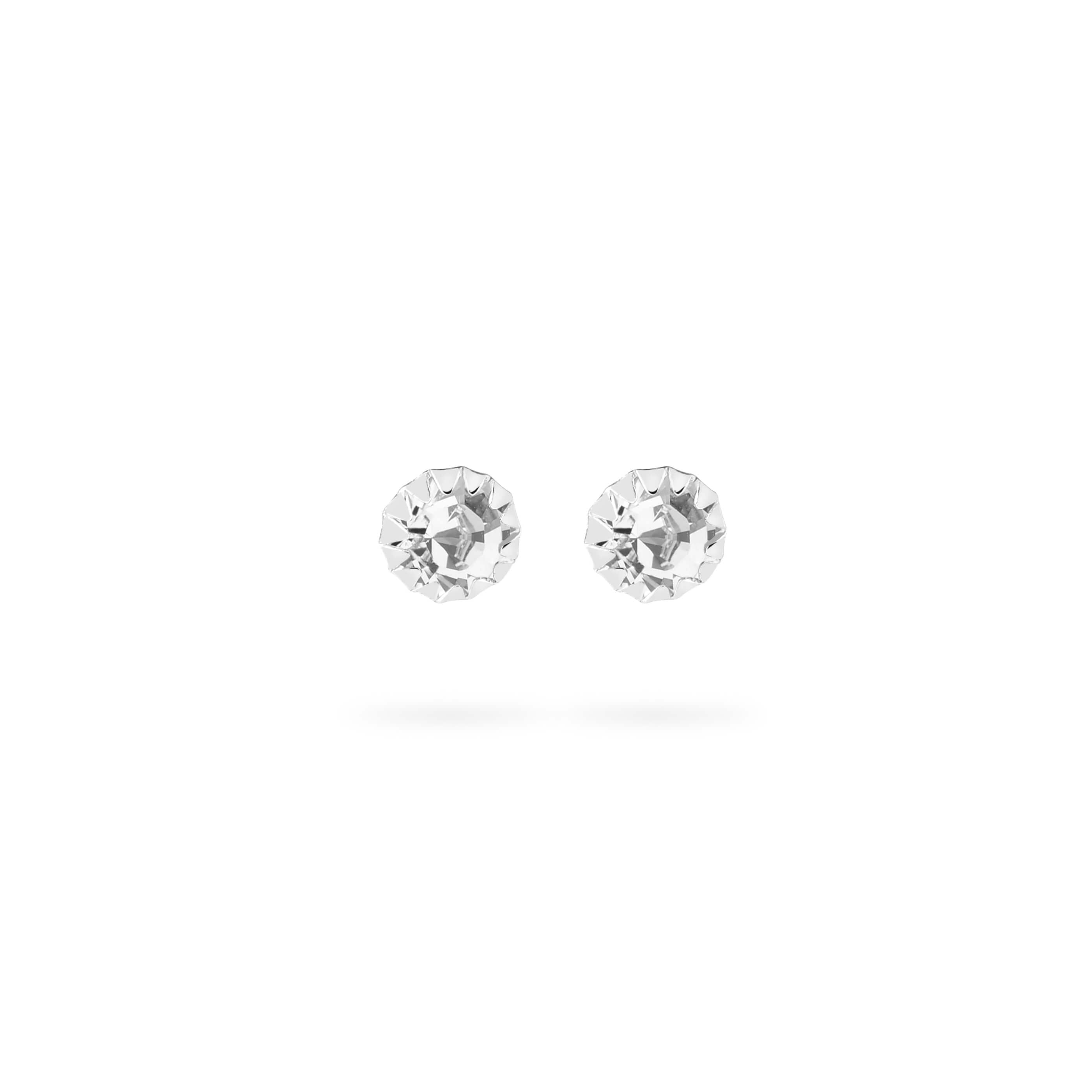 Crystal Stud Earrings 925 Silver