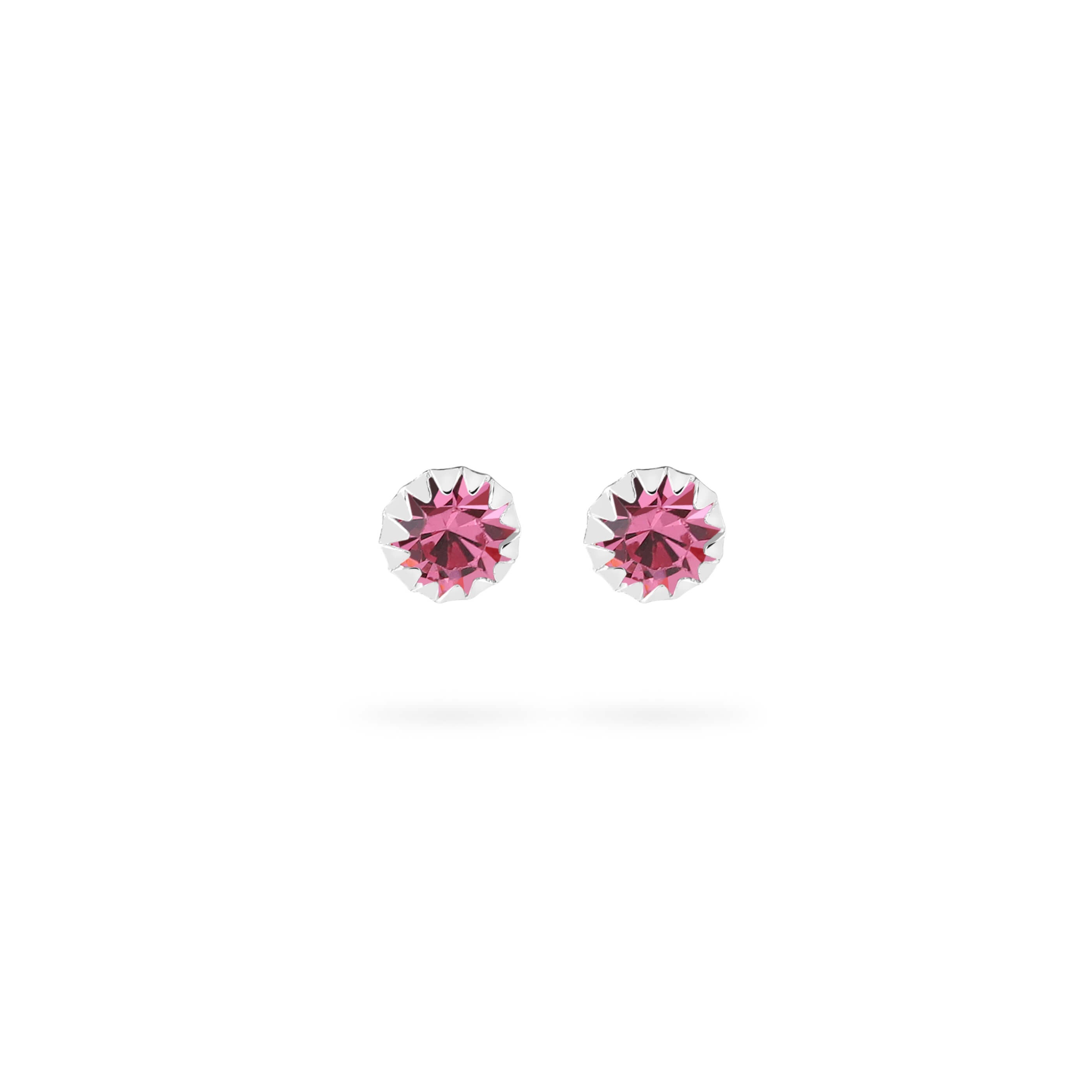 Rose Quartz Oorstekers 925 Zilver