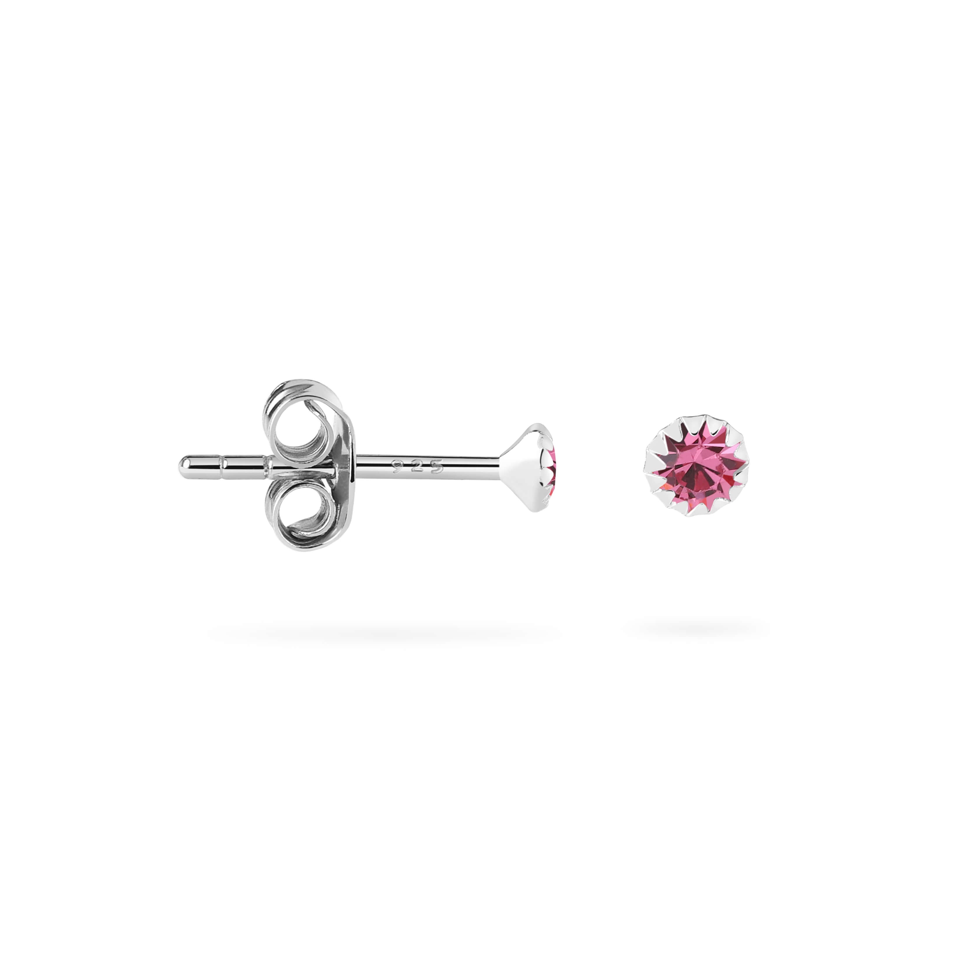 Rose Quartz Oorstekers 925 Zilver