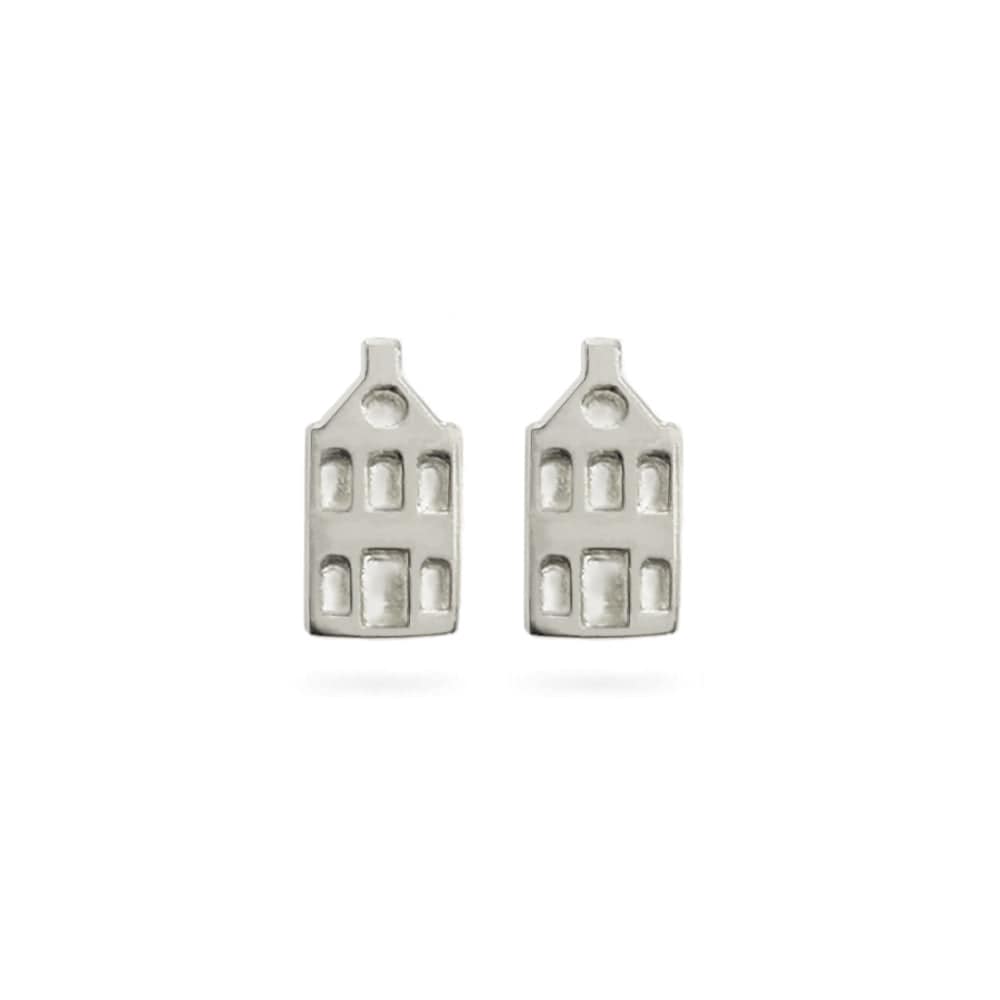 Amsterdam Canal House 3.0 Silver Stud Earrings