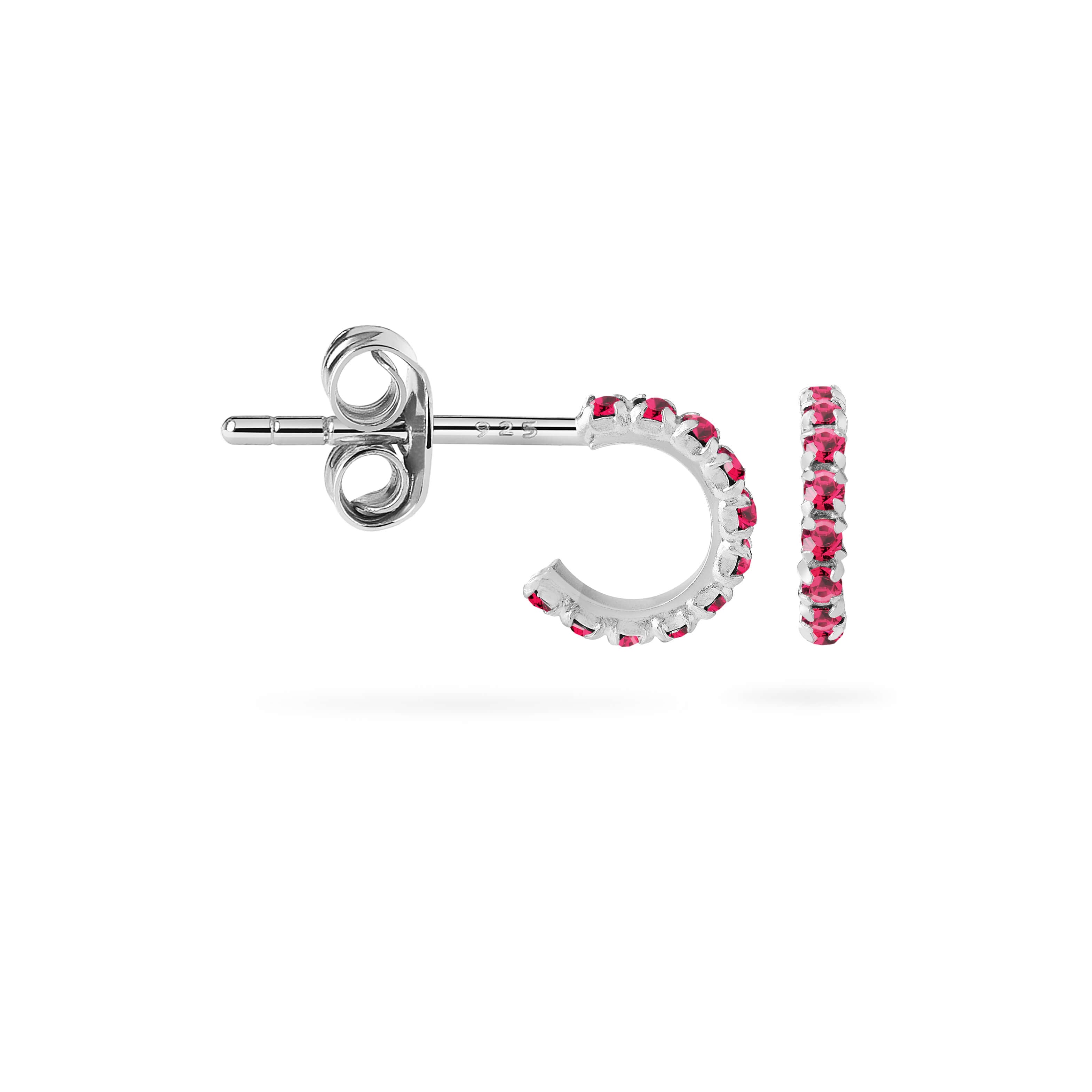 Rose Quartz Oorringen 925 Zilver