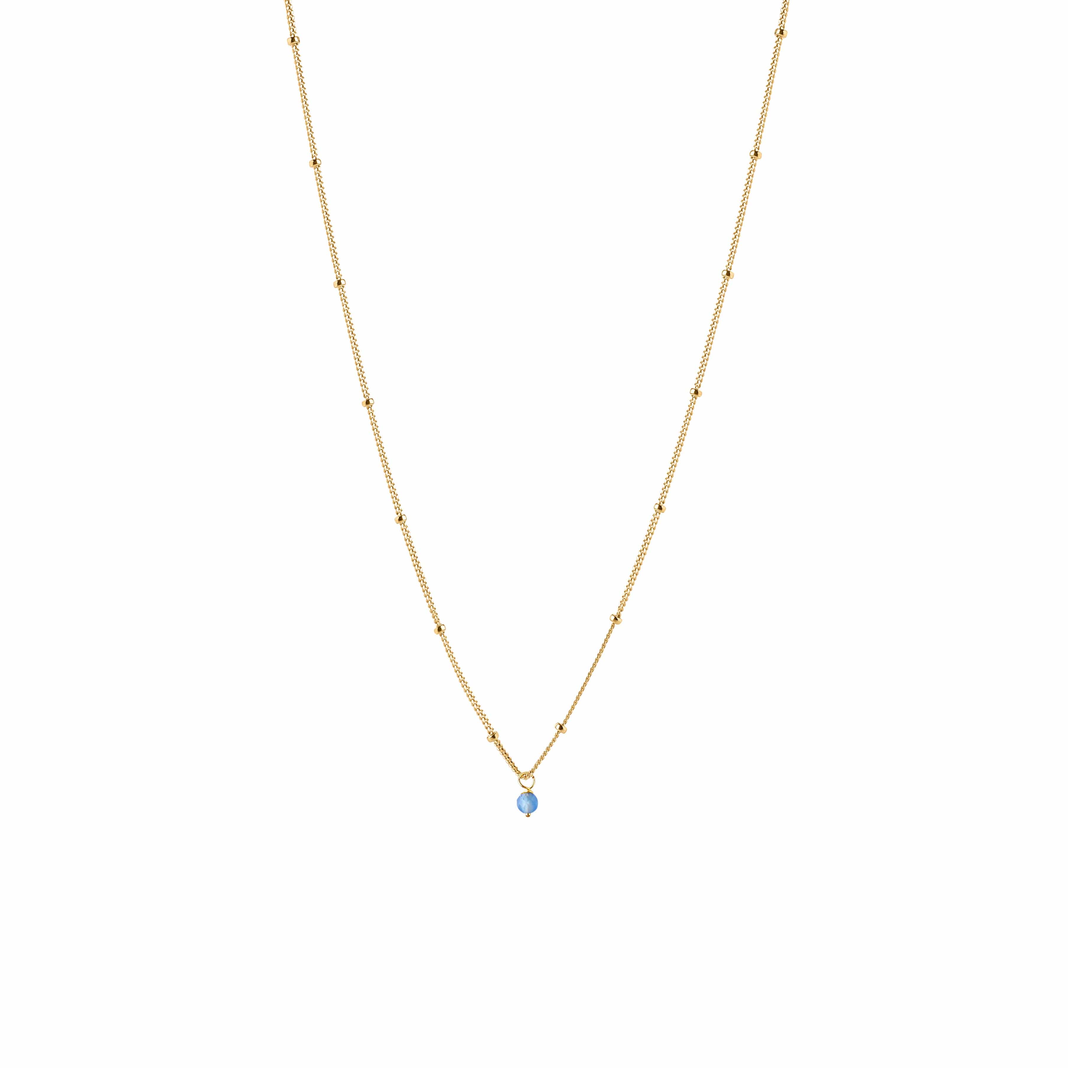 Vergulde Ketting met Turkoois Steen Hanger