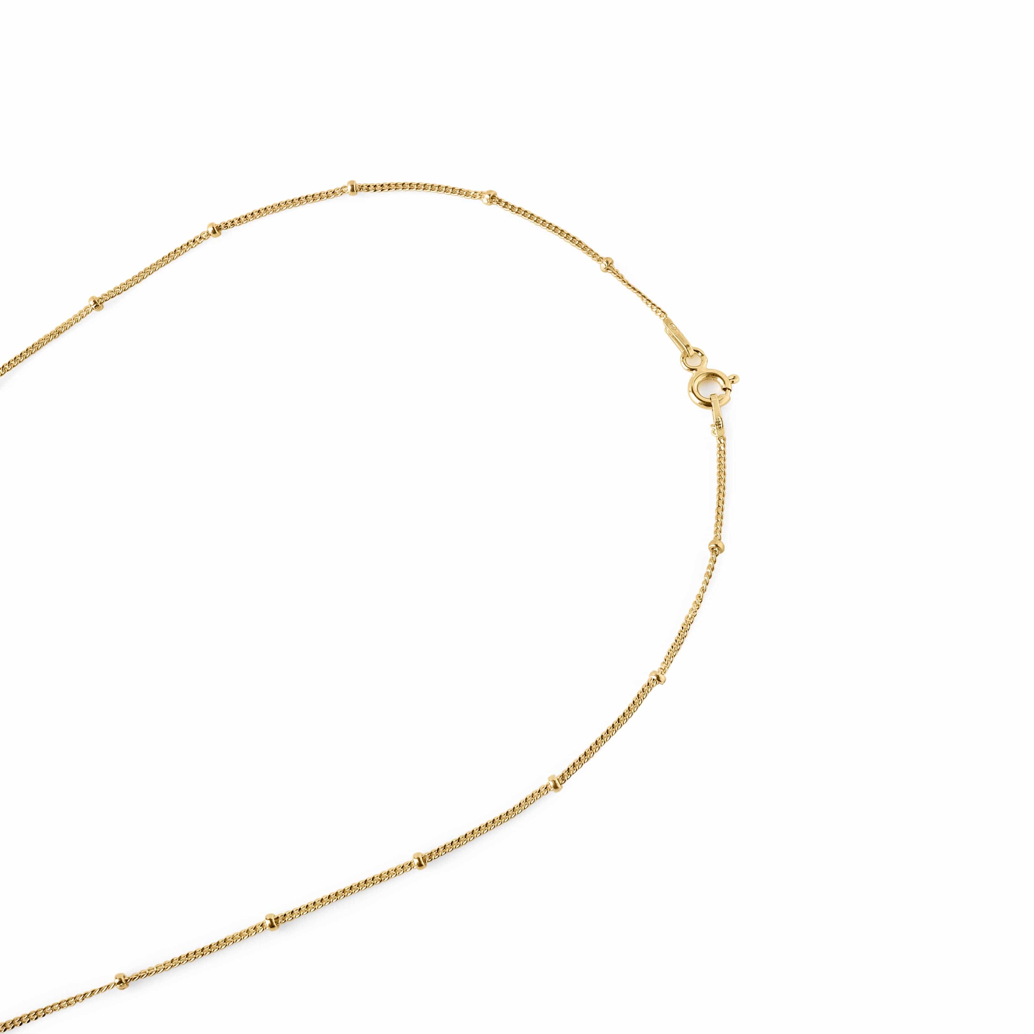Vergulde Ketting met Rode Steen Hanger