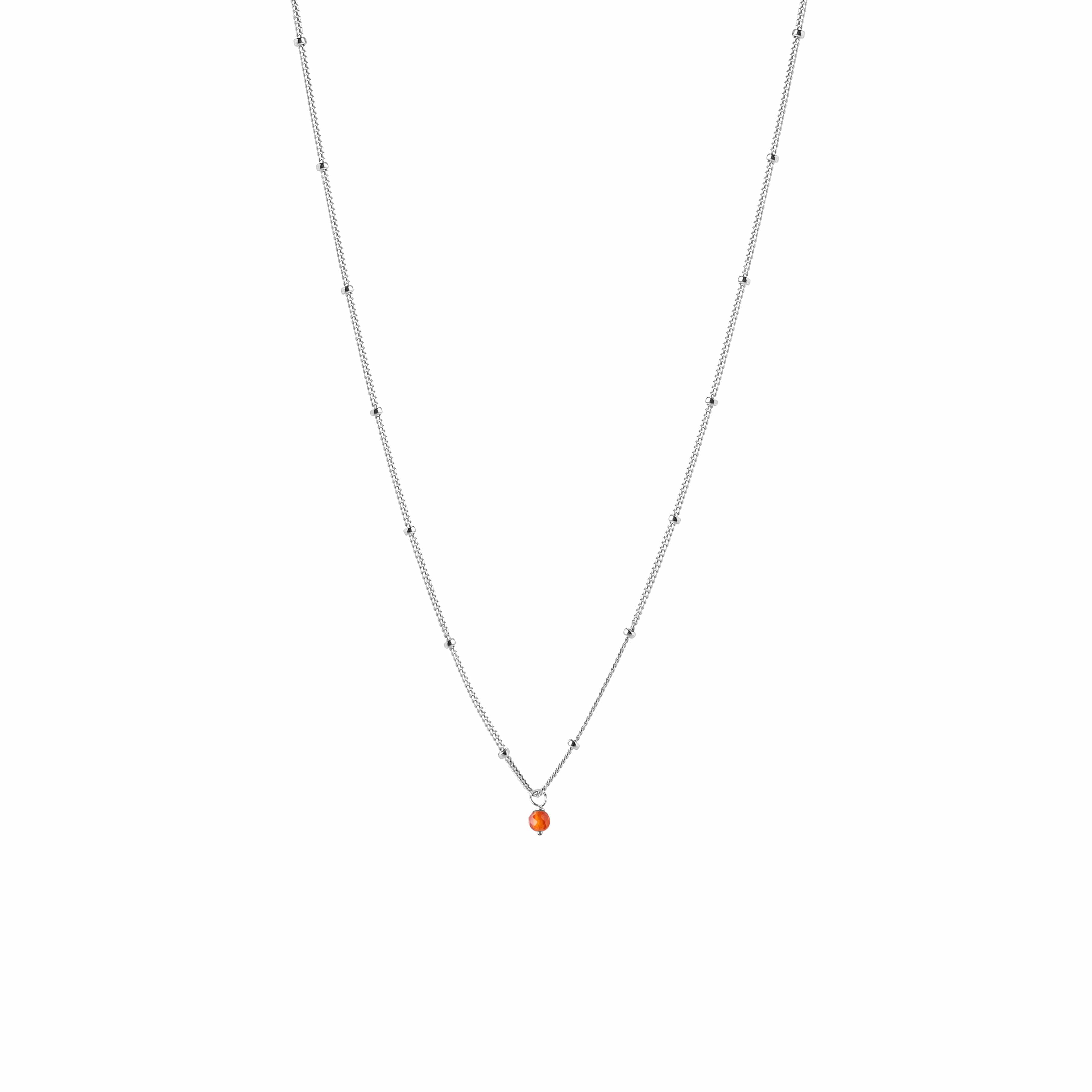 Ketting met Blauwe Steen Hanger 925 Zilver