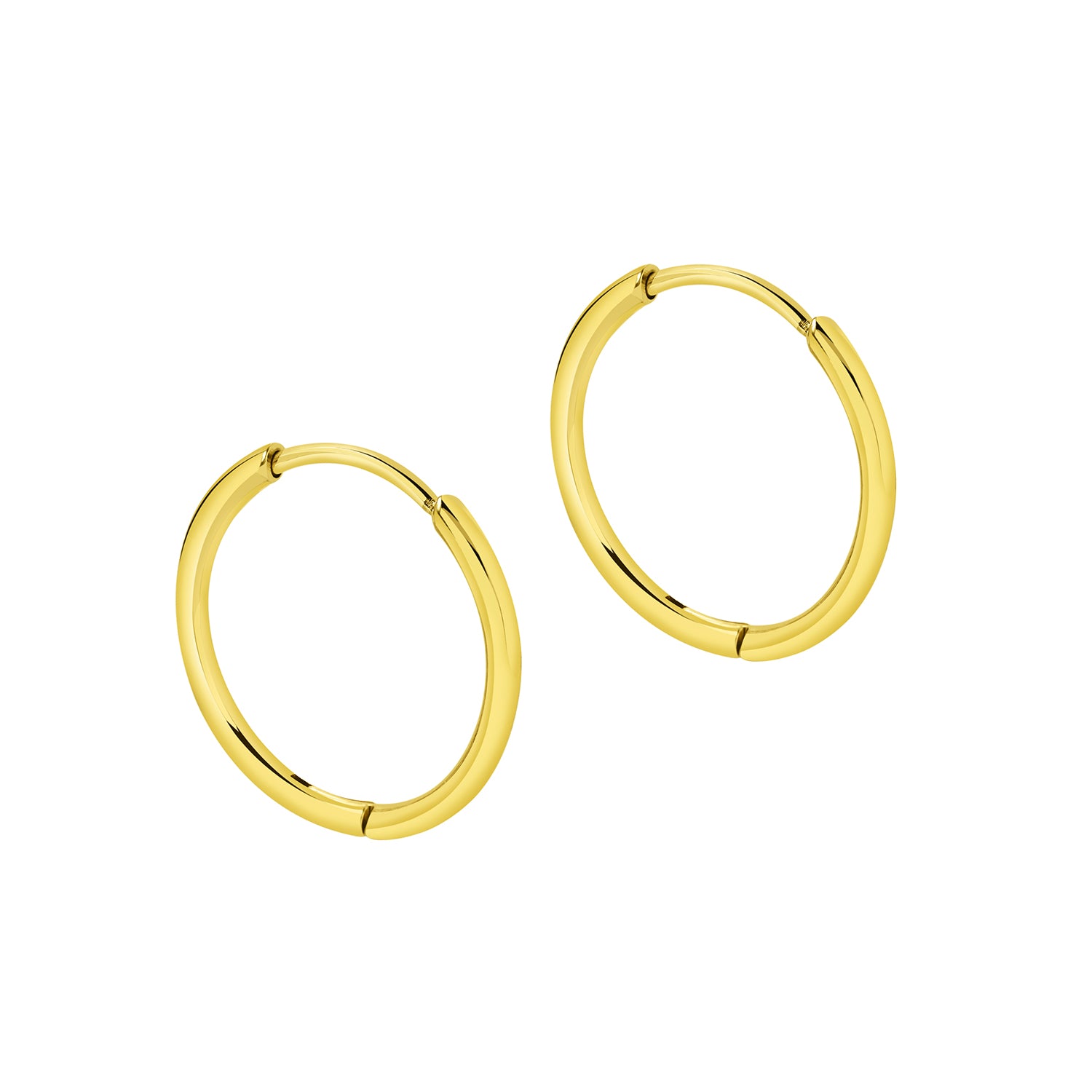 Basic Hoop Earring 12 mm - Gold Colored stainless steel