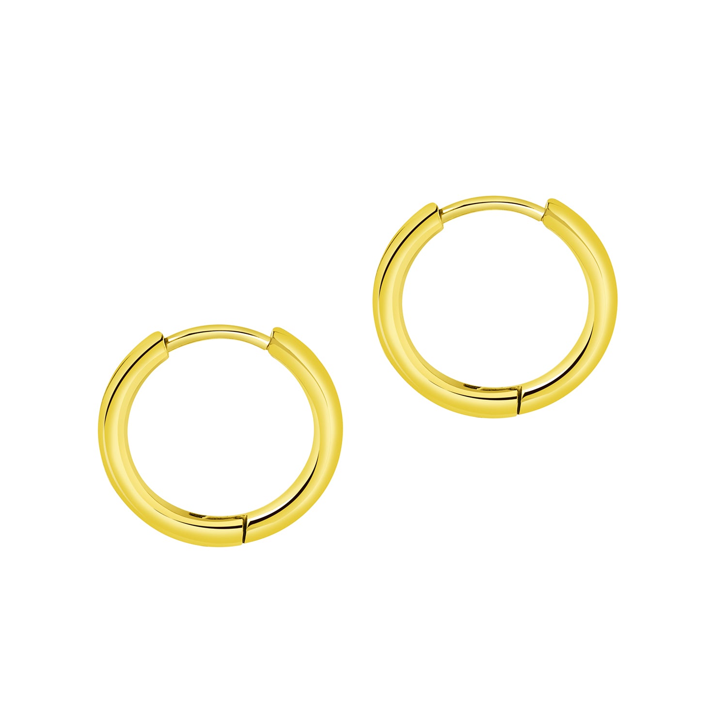 Basic Hoop Earring 12 mm - Gold Colored stainless steel