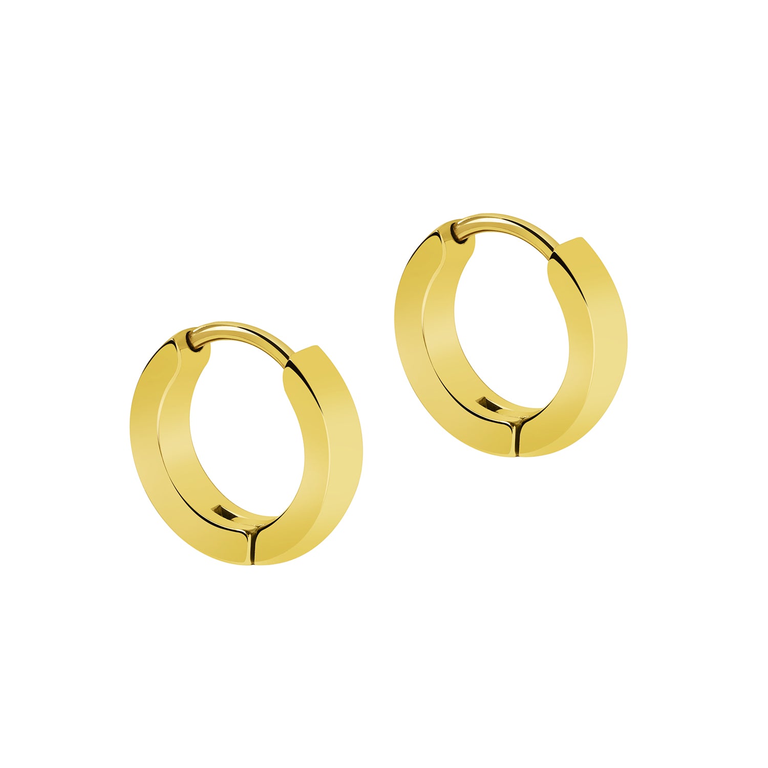 Thick Hoop 9MM - Gold Colored Stainless Steel