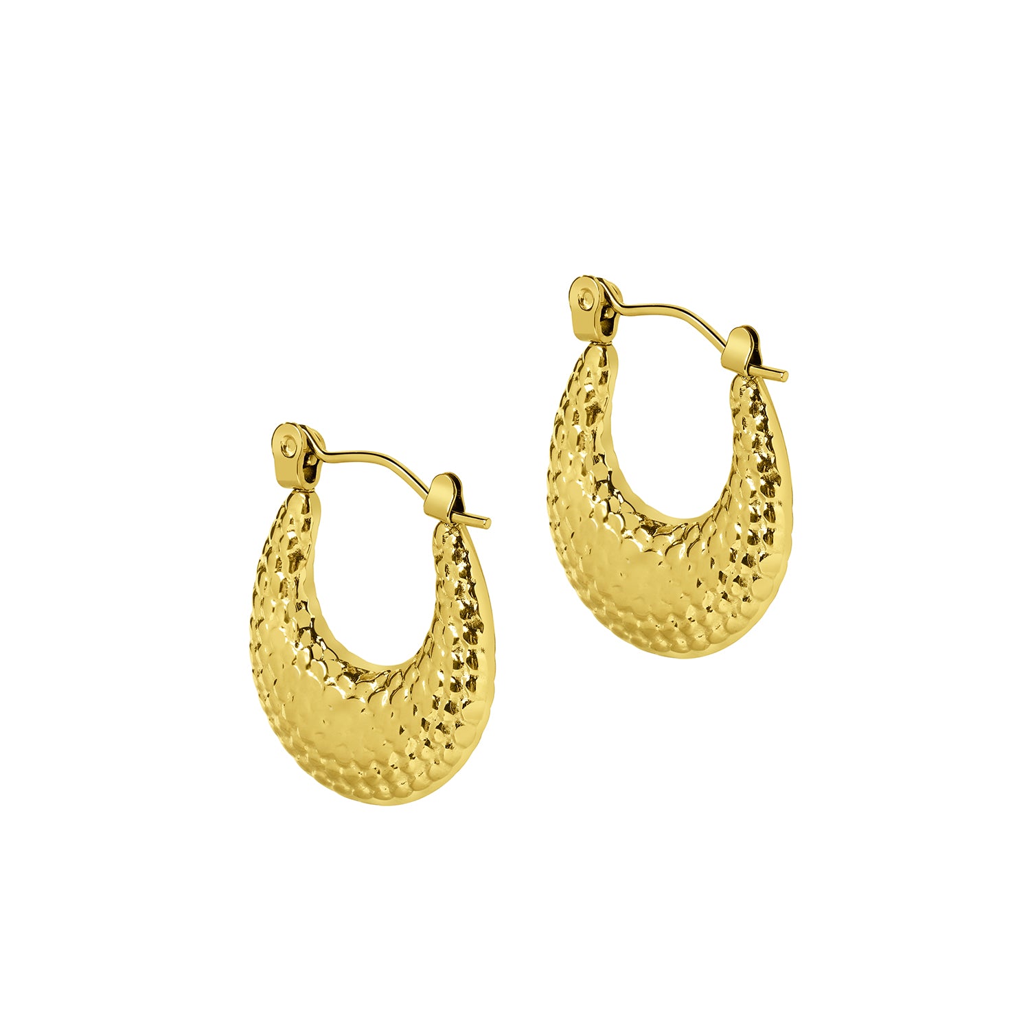 Snakeskin stainless steel earring