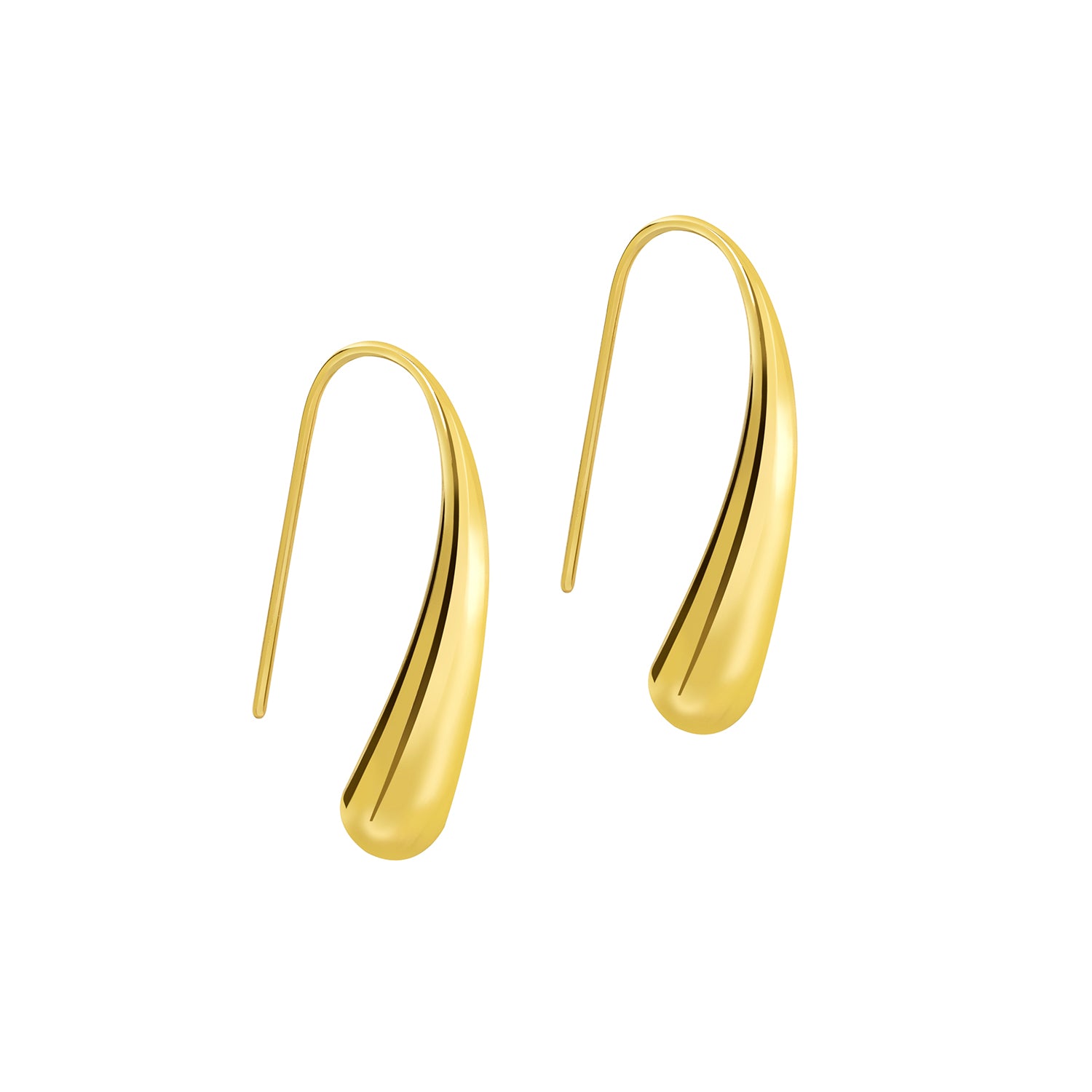 Teardrop stainless steel earring gold colored
