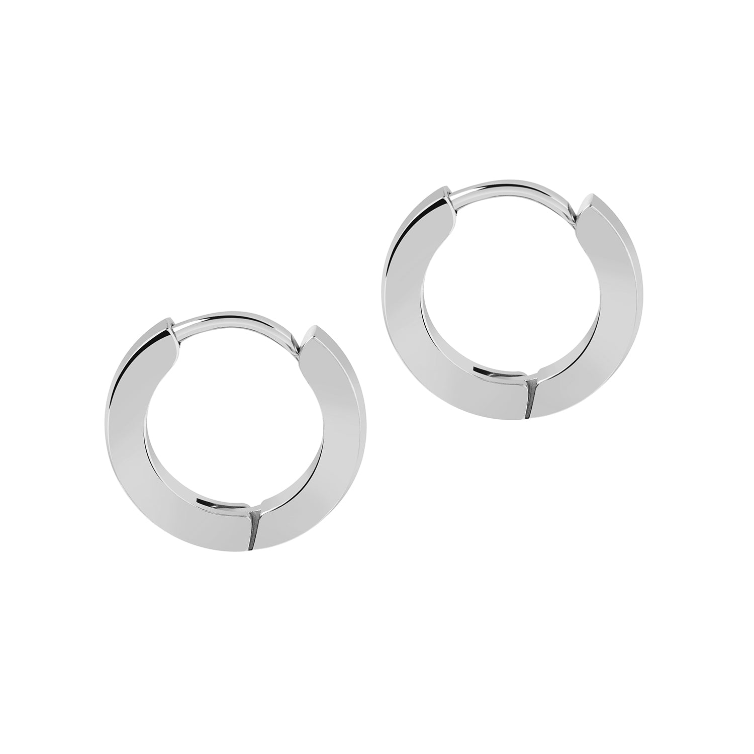 Thick Hoops 9MM - Silver Colored Stainless Steel
