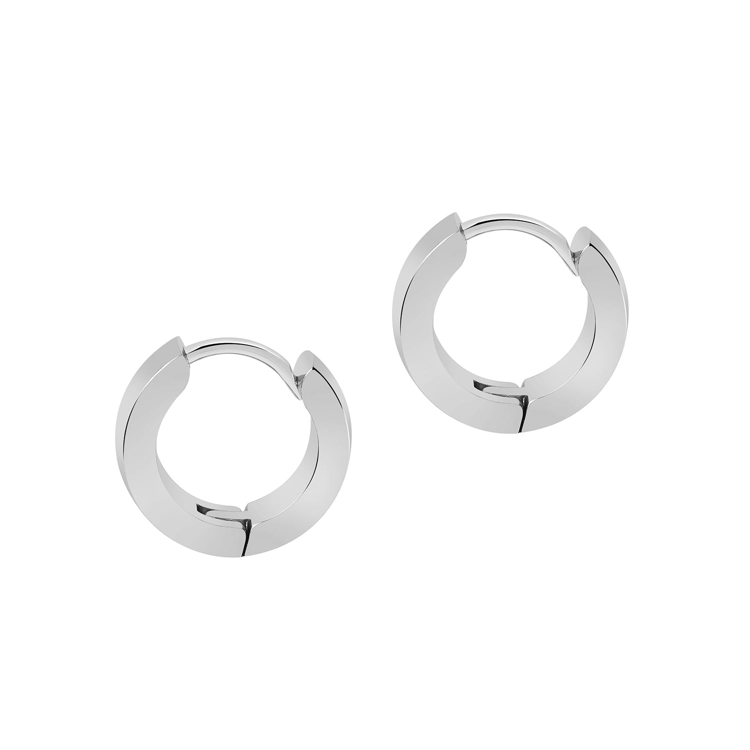 Thick Hoops 9MM - Silver Colored Stainless Steel