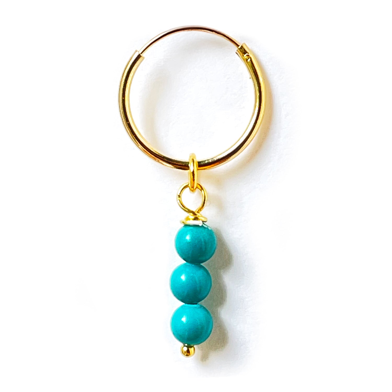 Small Gold Plated Hoops With Stones