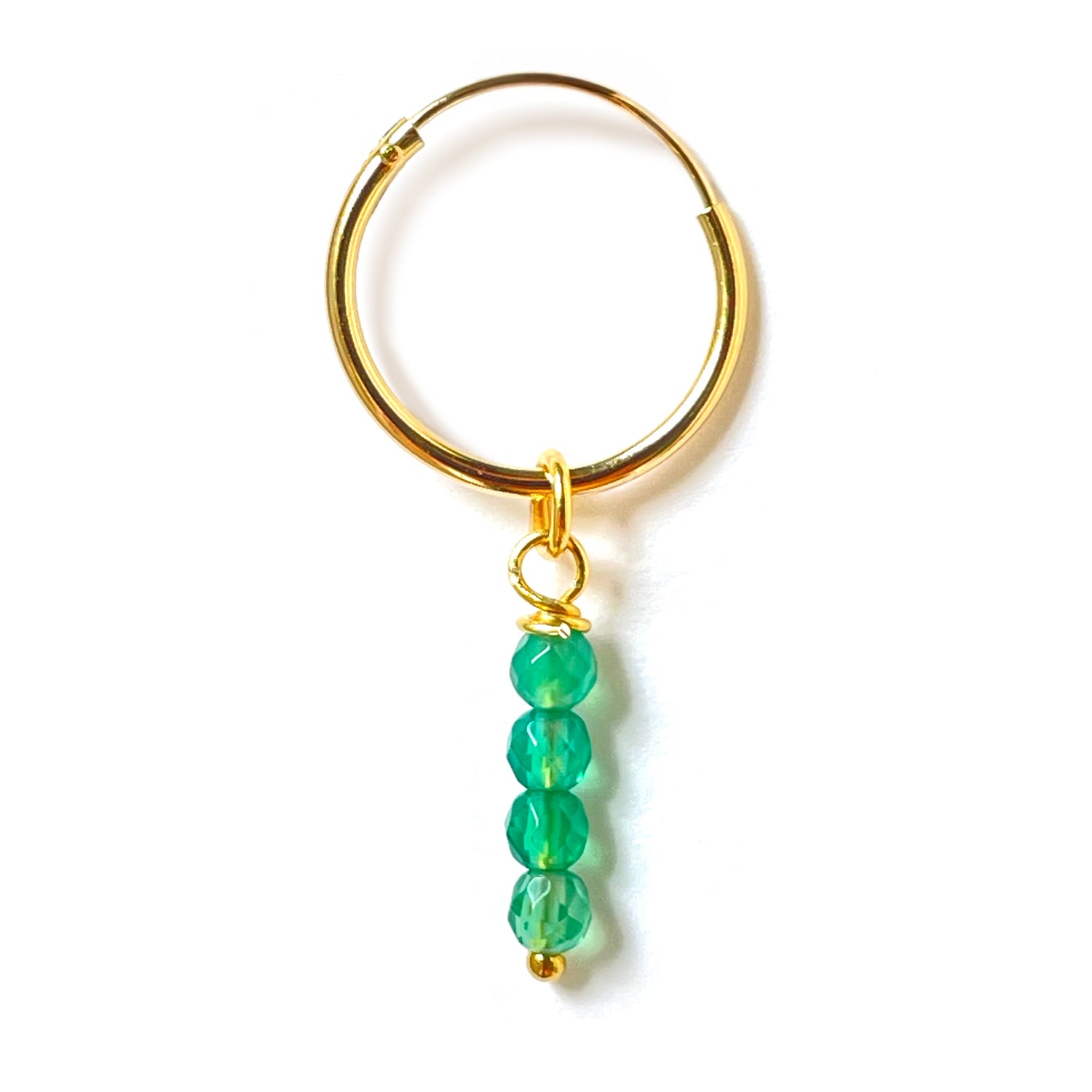 Small Gold Plated Hoops With Stones