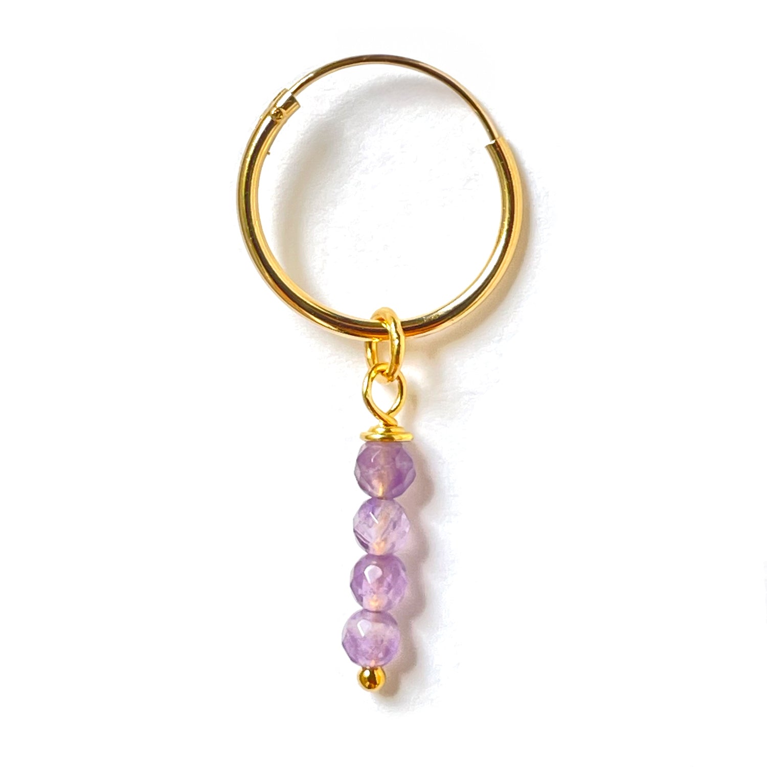 Small Gold Plated Hoops With Stones