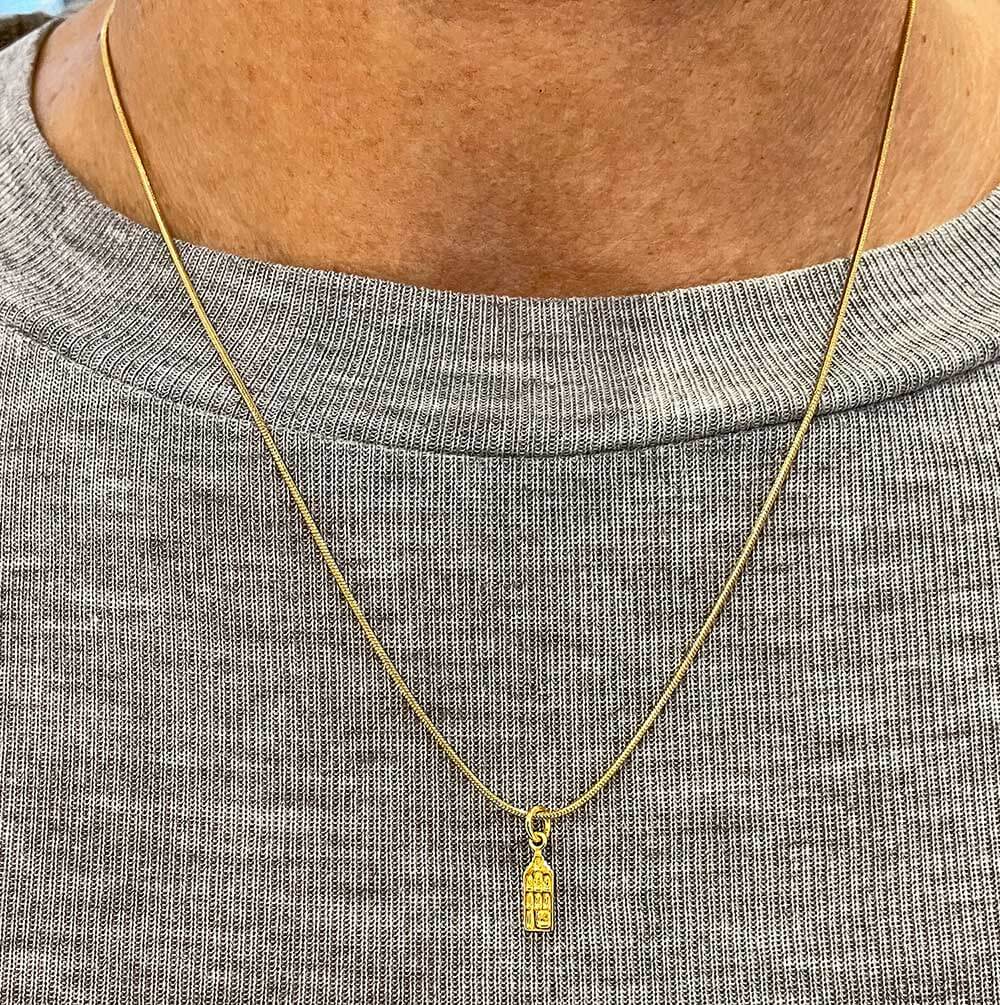 Amsterdam Canal House Gold Pendant