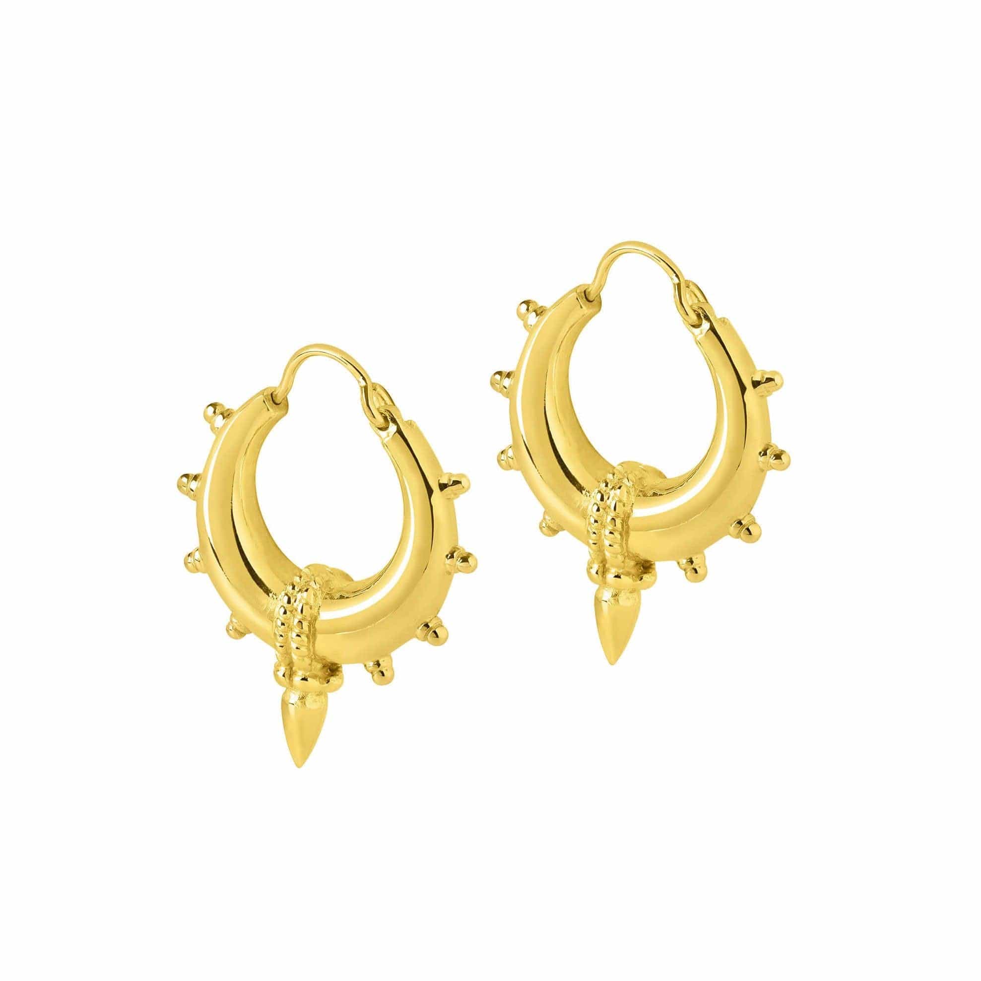 boho hoop gold plated