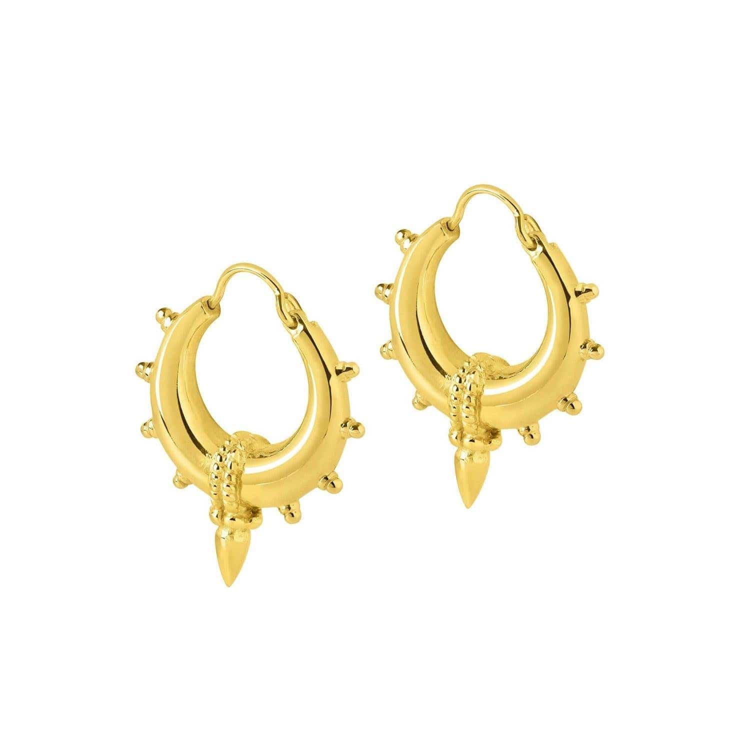 boho hoop gold plated