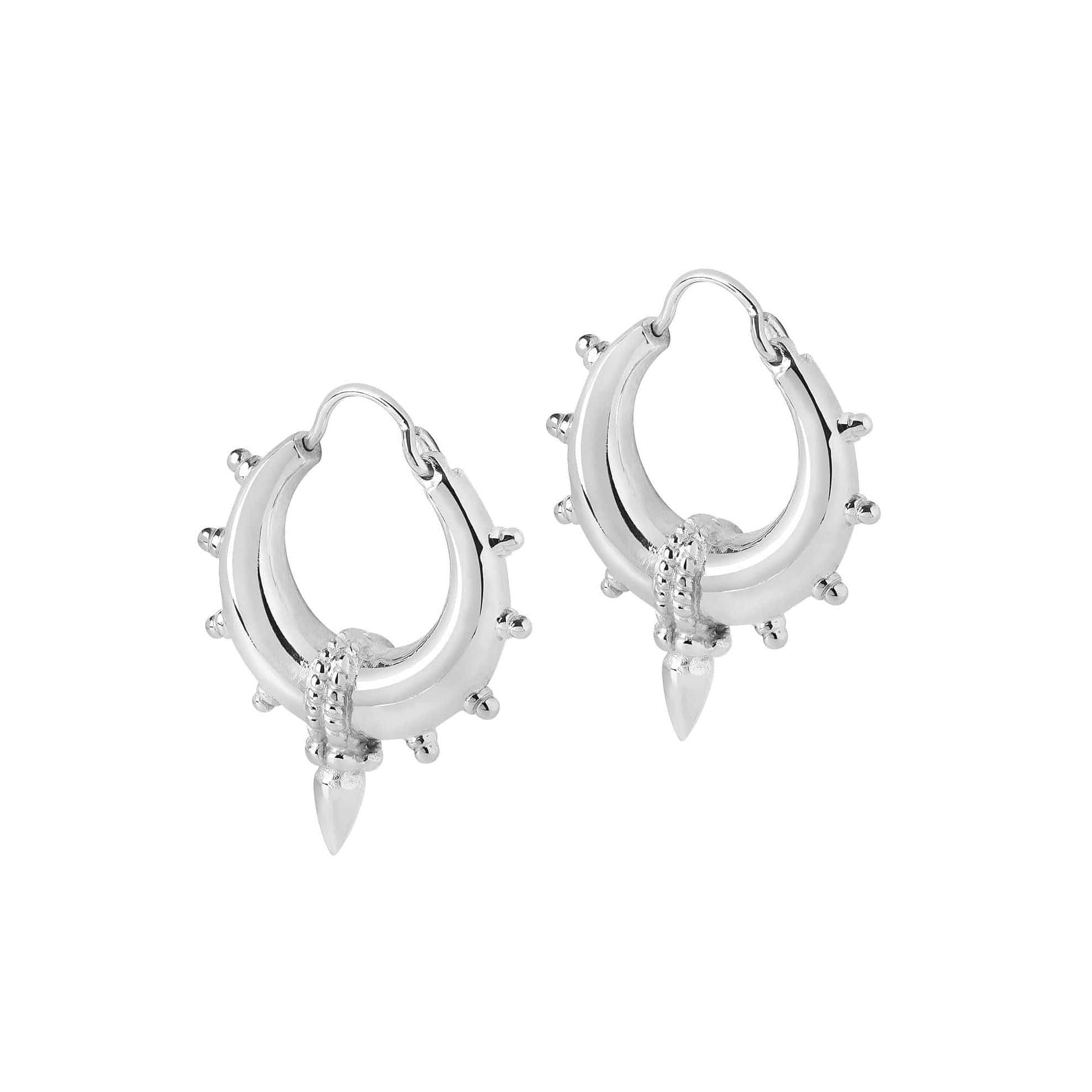 boho hoop silver