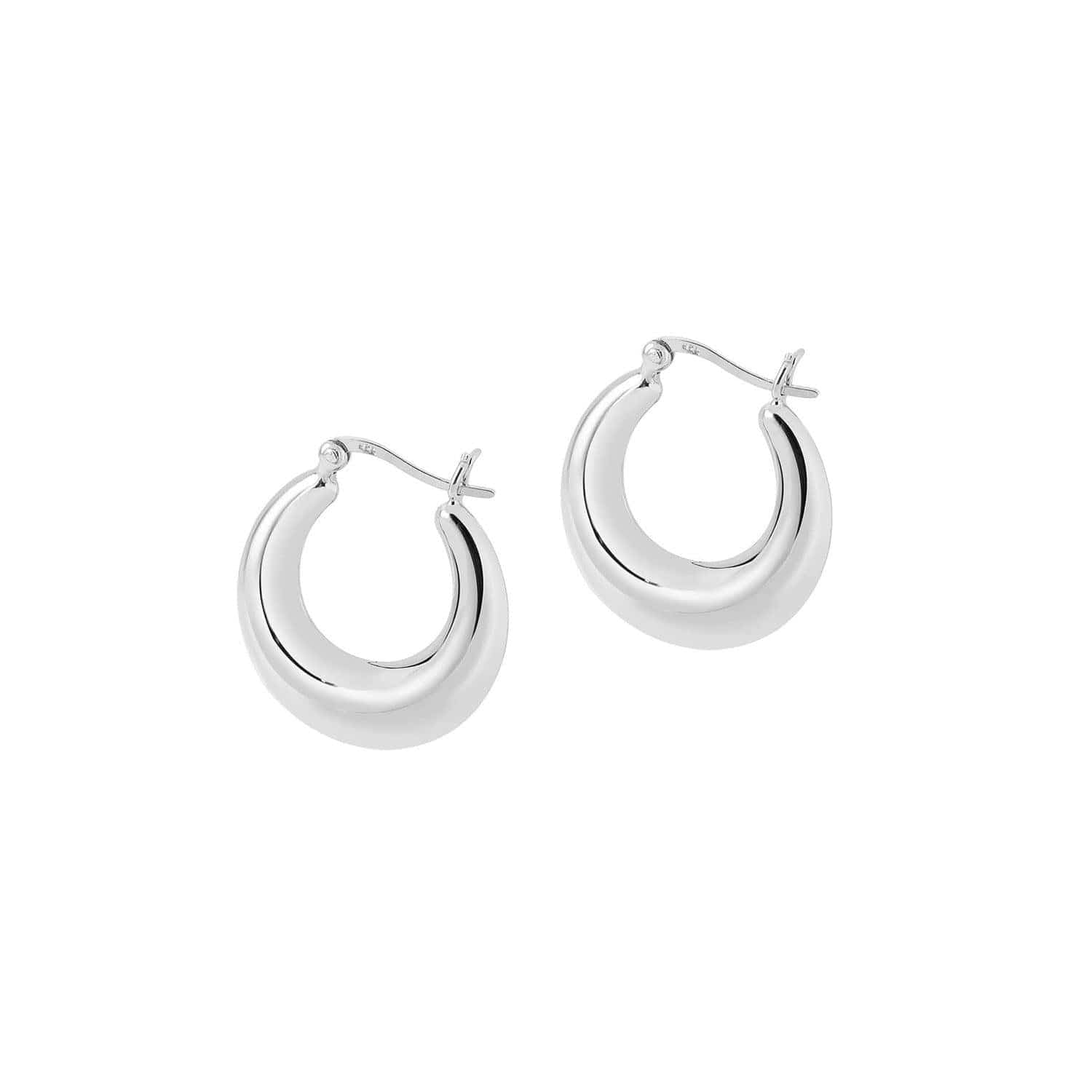 Big Silver Indian Hoop earrings