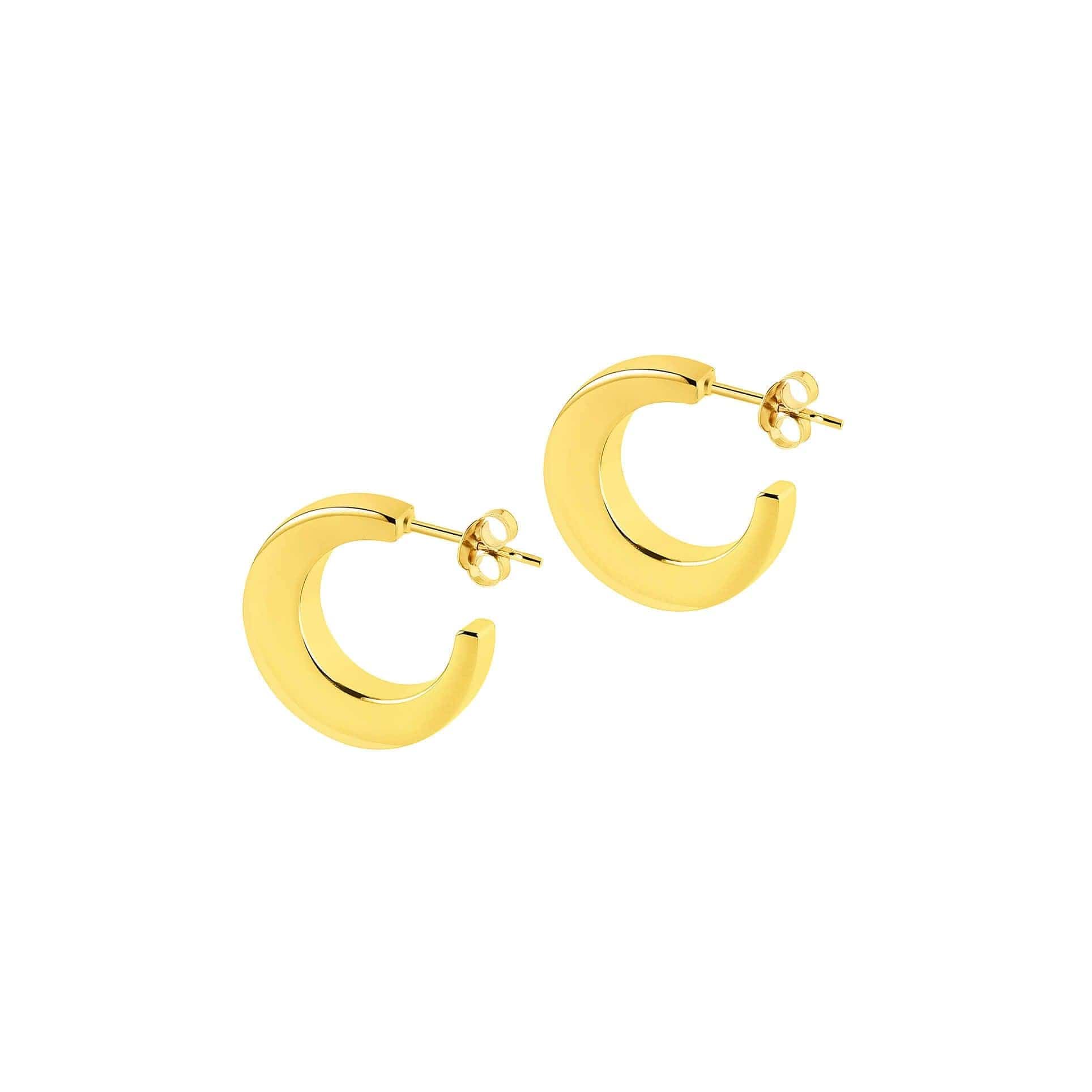 Gold Plated Indian C Hoop Earrings