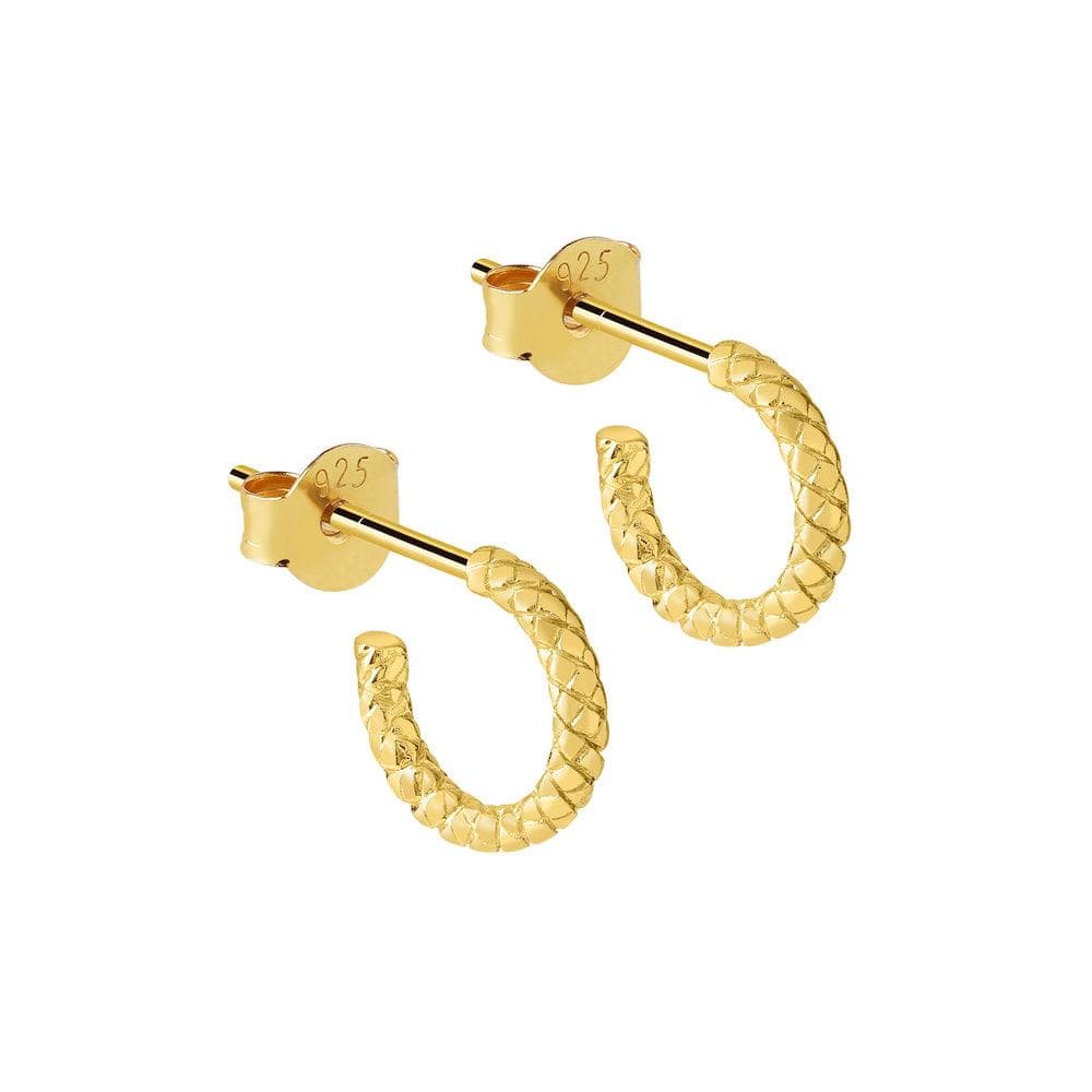 Snake Skin Hoops 925 Silver - Juulry.com