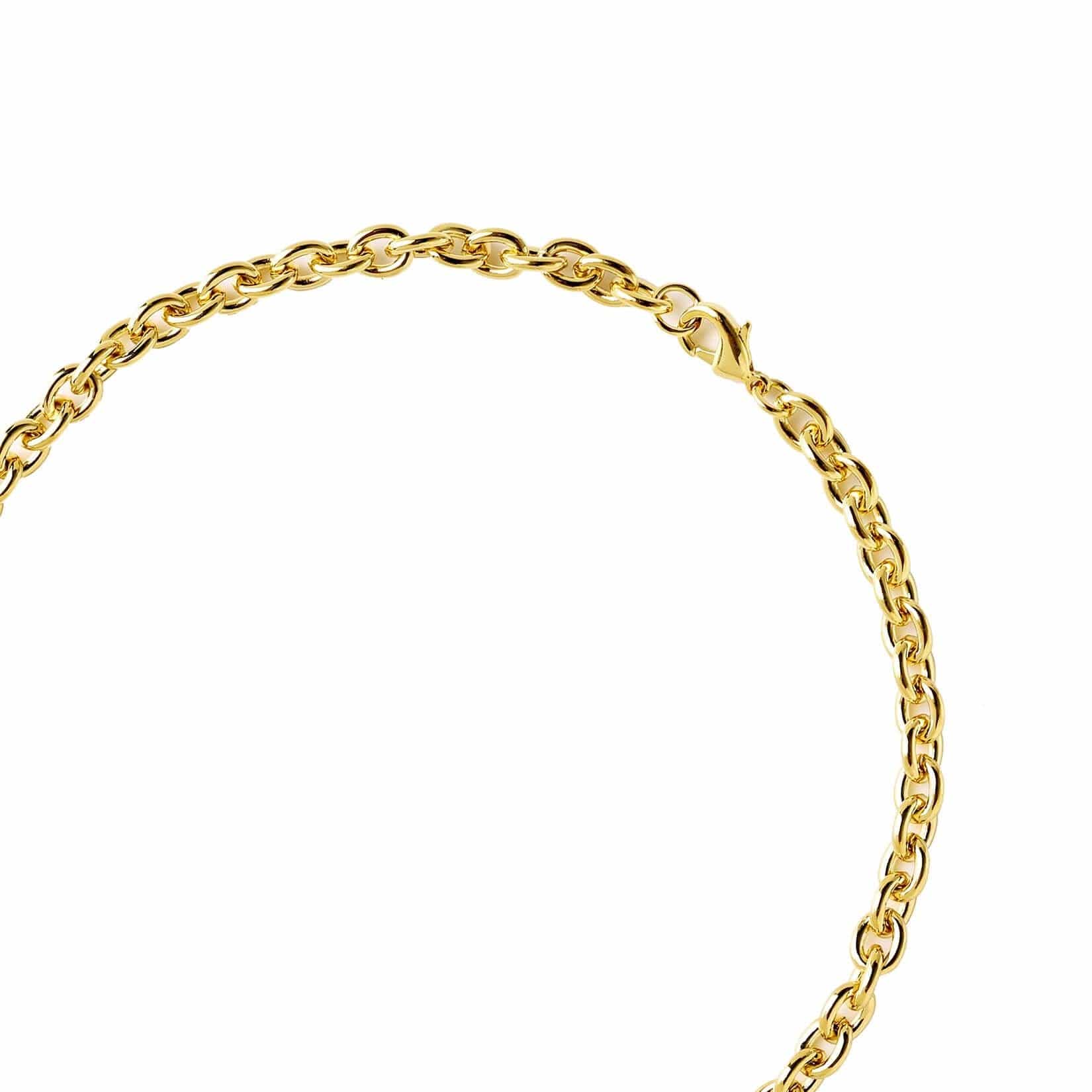 Gold Plated Rolo Chain Necklace 