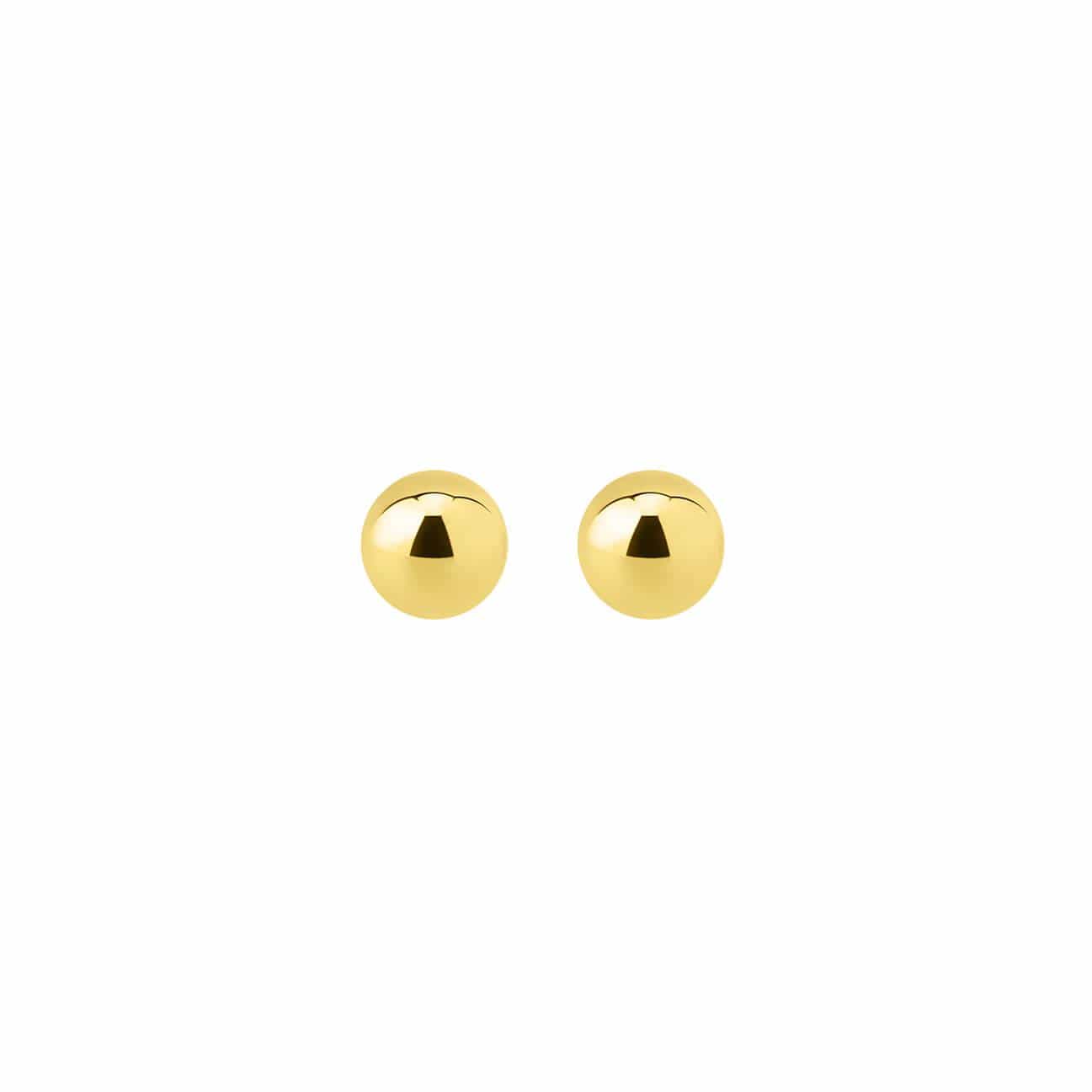 front view mini classis ball stud earring gold plated