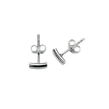 Silver Rod Stud Earring