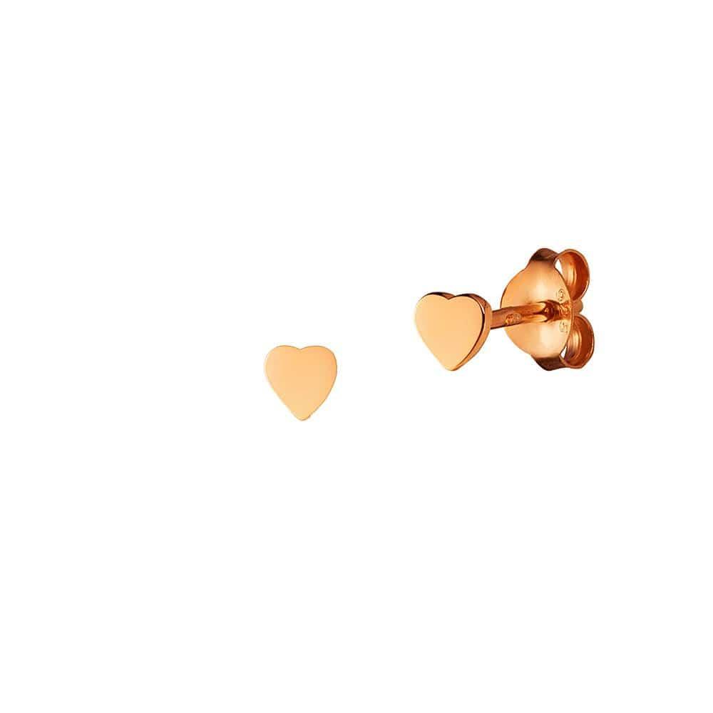 Gold Plated Heart Stud Earrings - Juulry.com