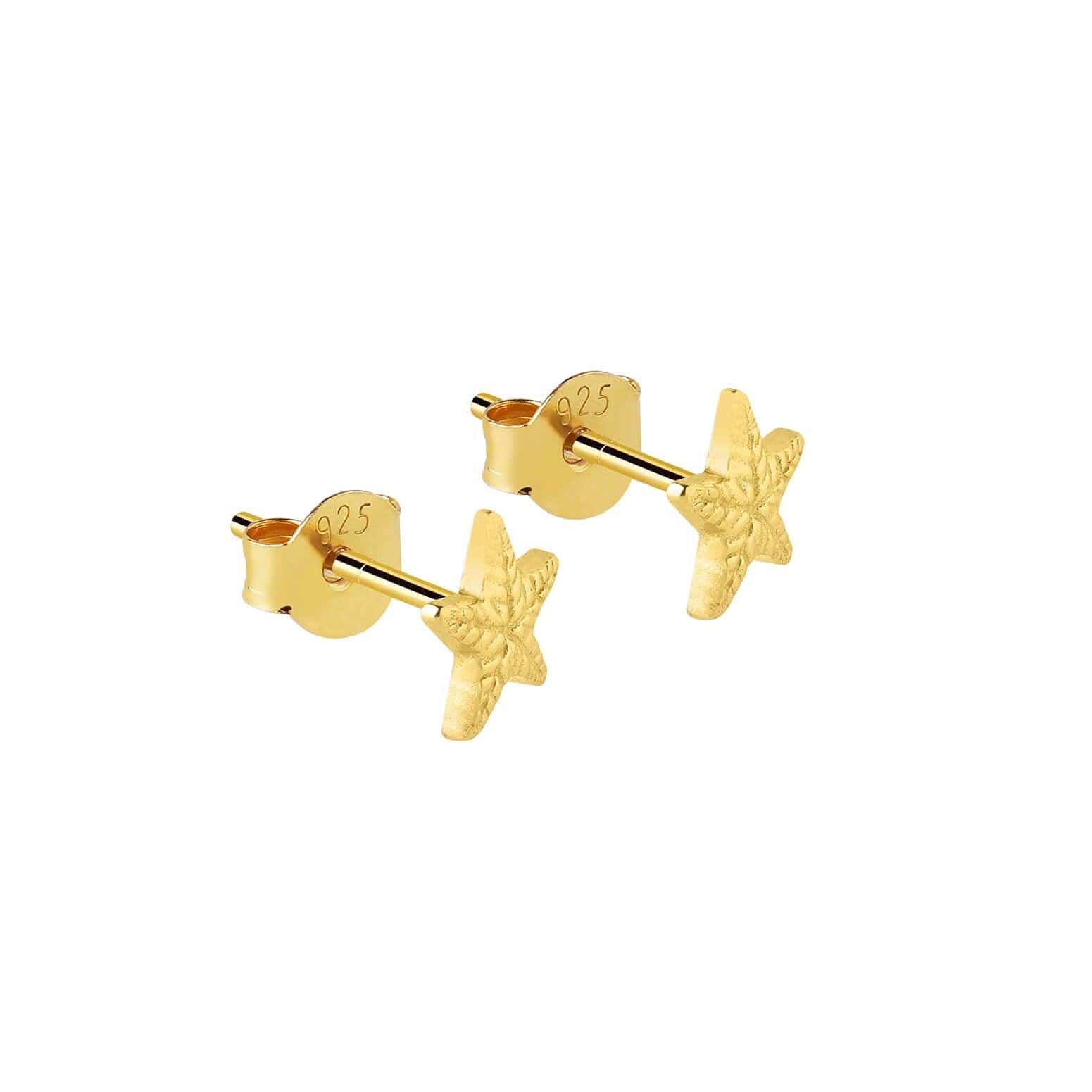 sea star gold plated ear stud
