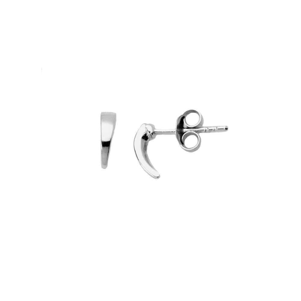 Silver Plated Hook Stud Earrings