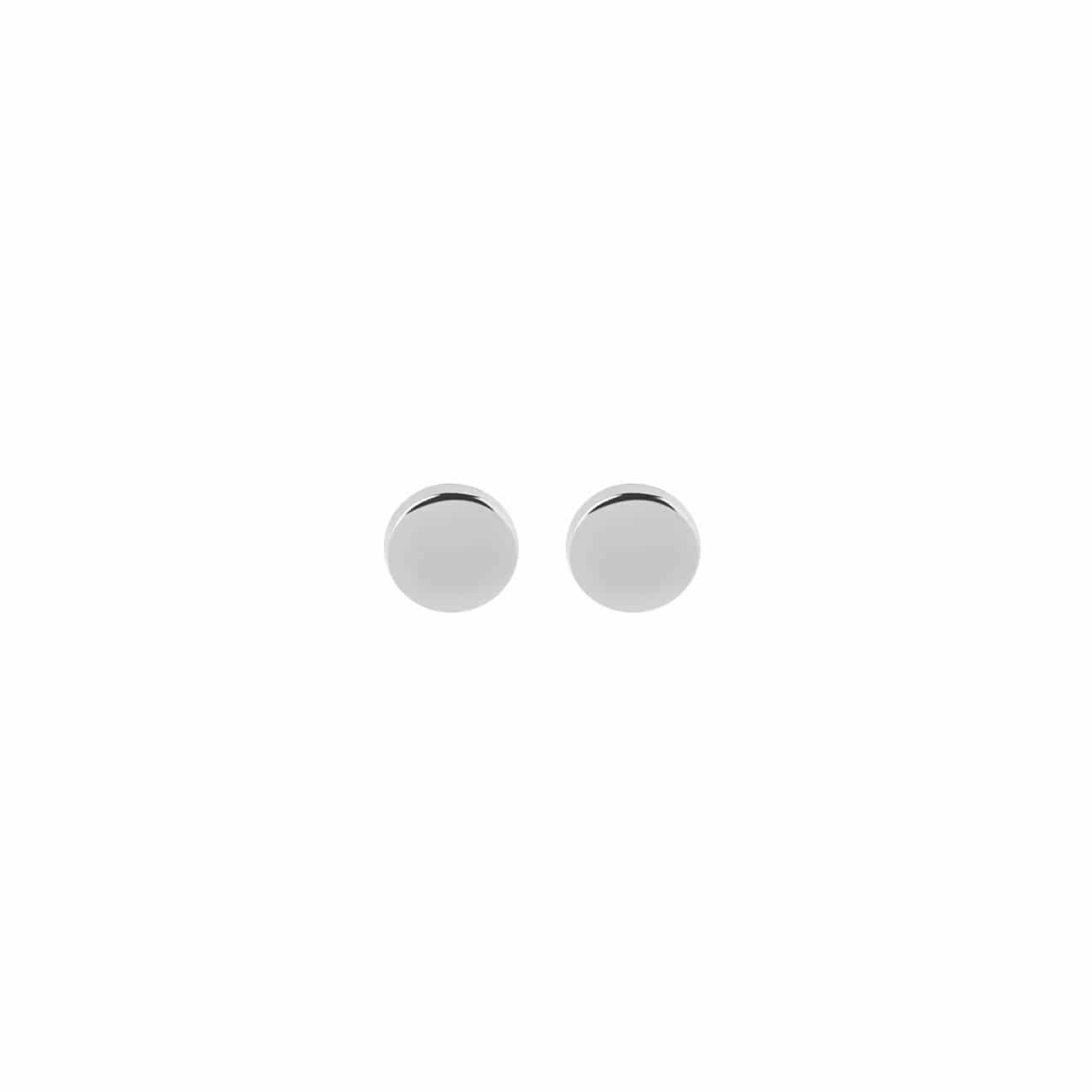 front view mini silver ear stud
