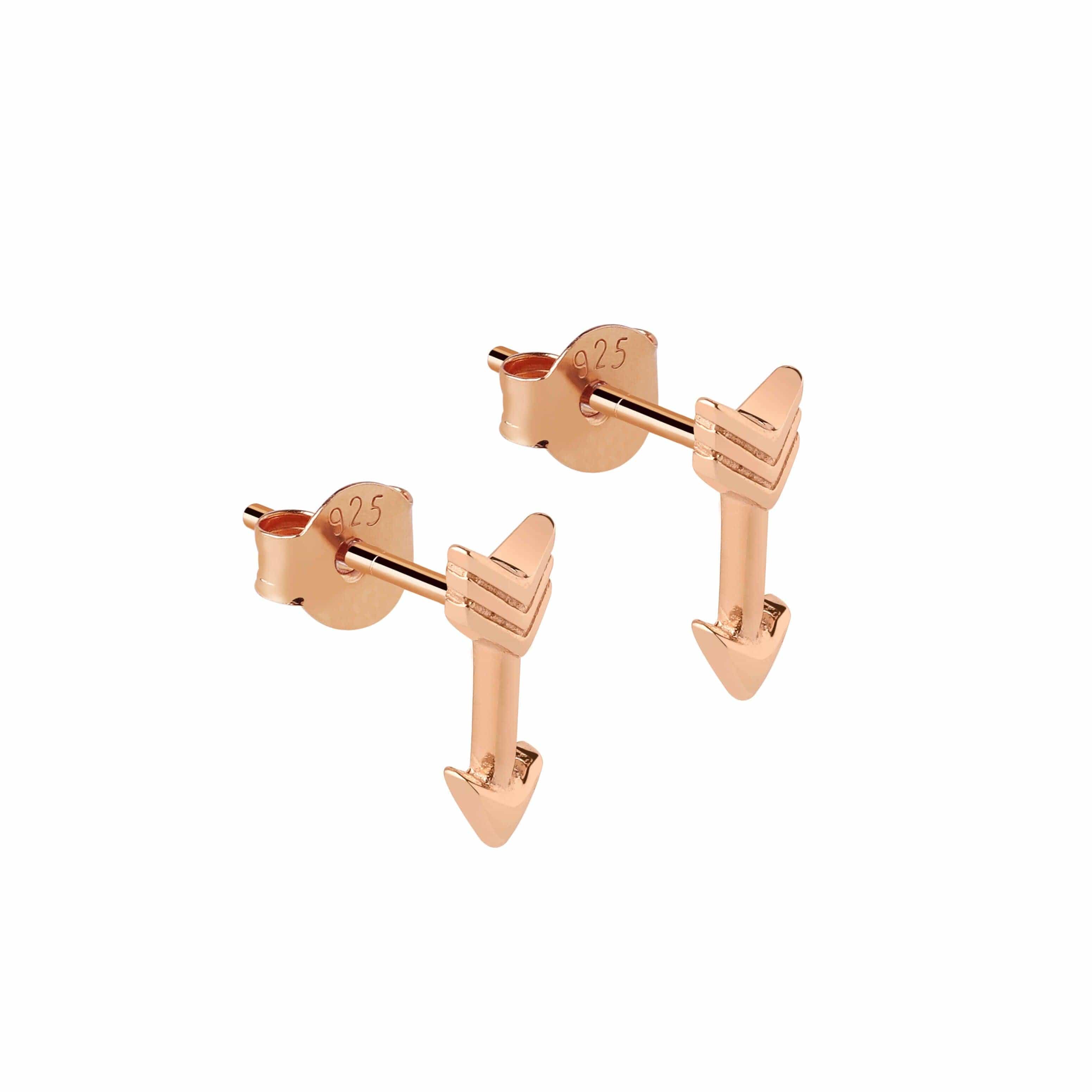 rose Gold plated Arrow Stud Earrings