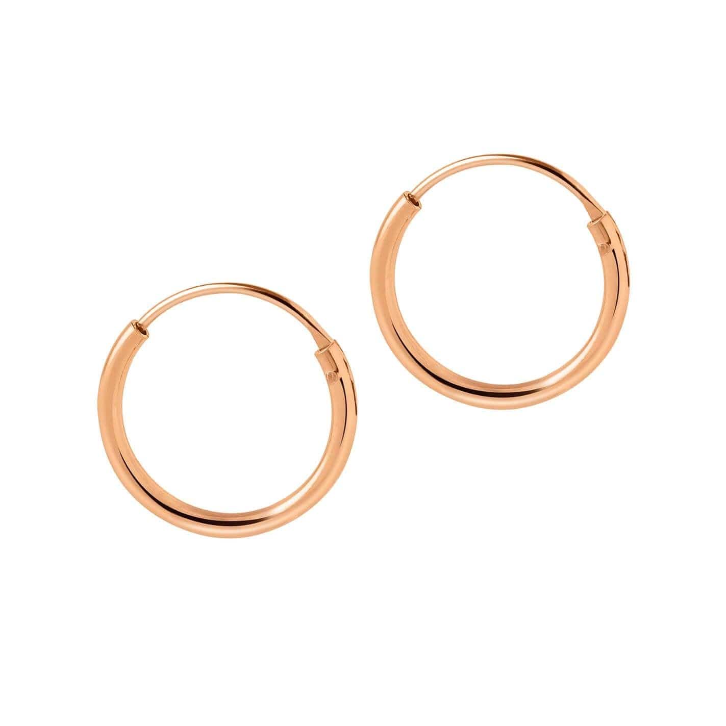 Rose Gold Hoop Earrings 12 MM
