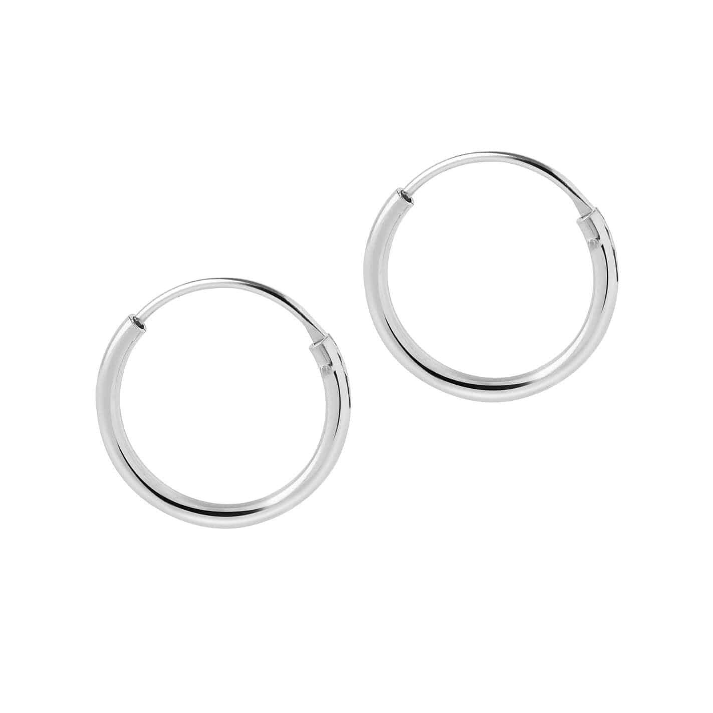 Rose Gold Plated Hoop Earrings 12 MM - Juulry.com