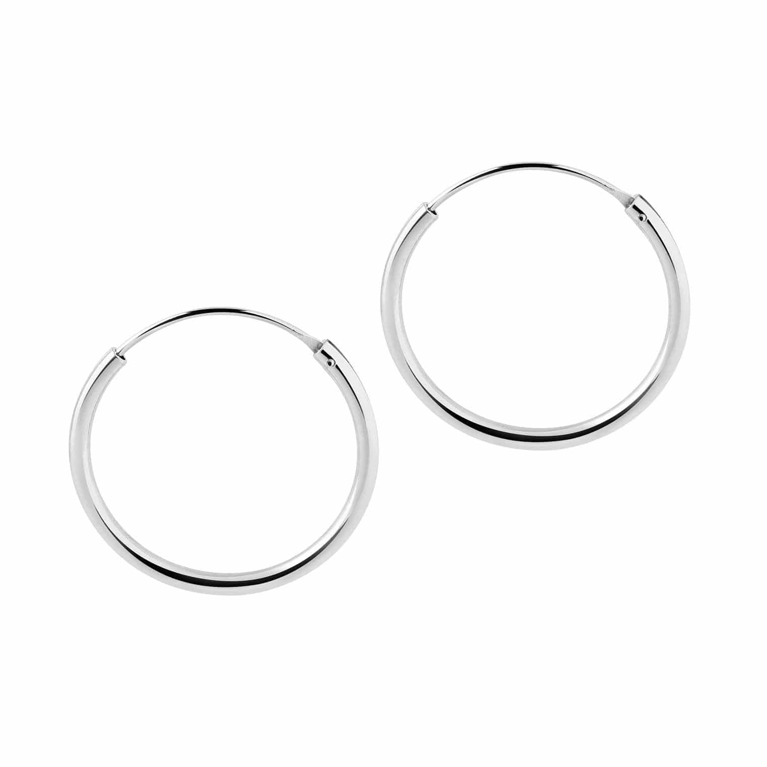 Silver Hoop Earrings 20 MM 1,5MM