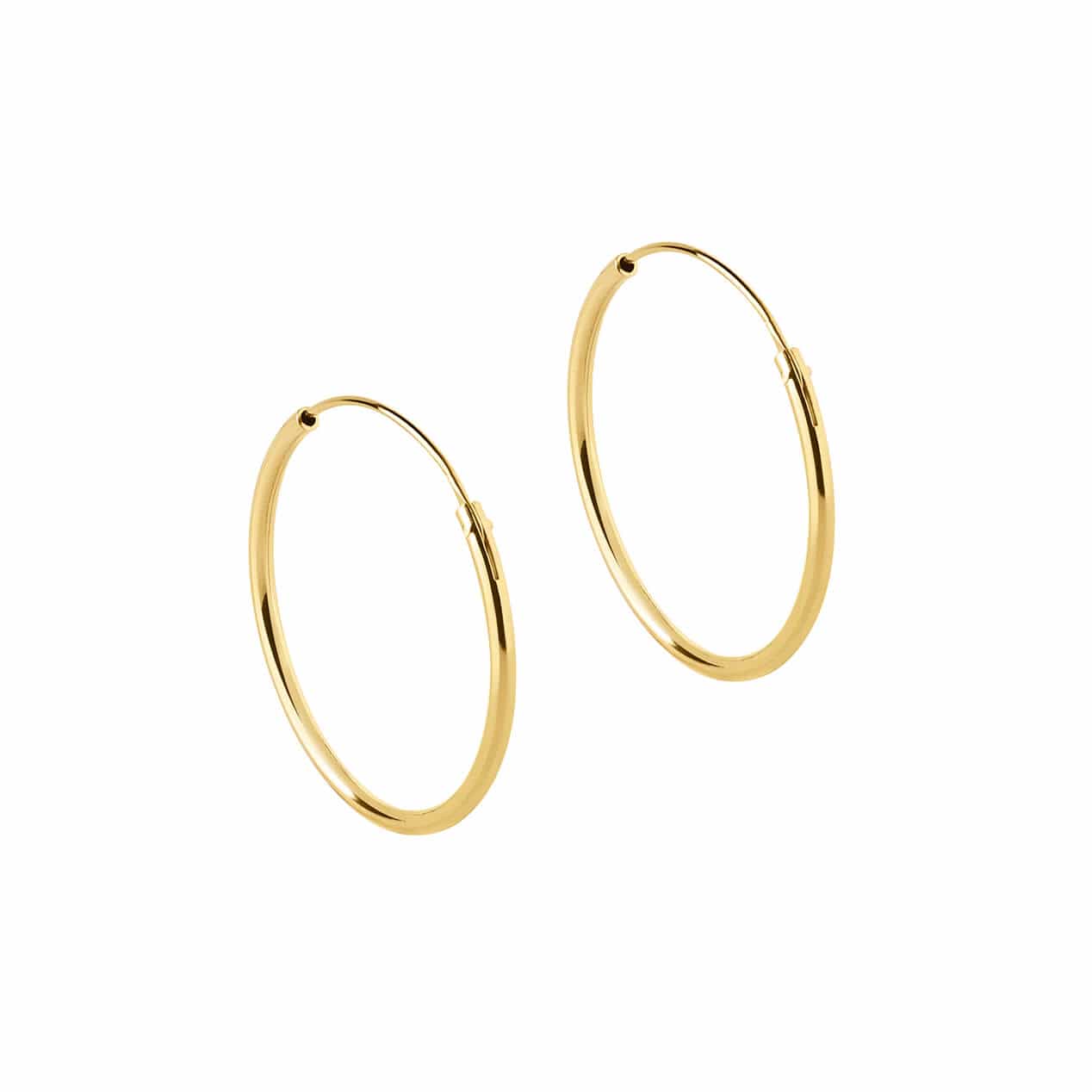 Goud Vergulde Oorringen 25MM 1,5MM