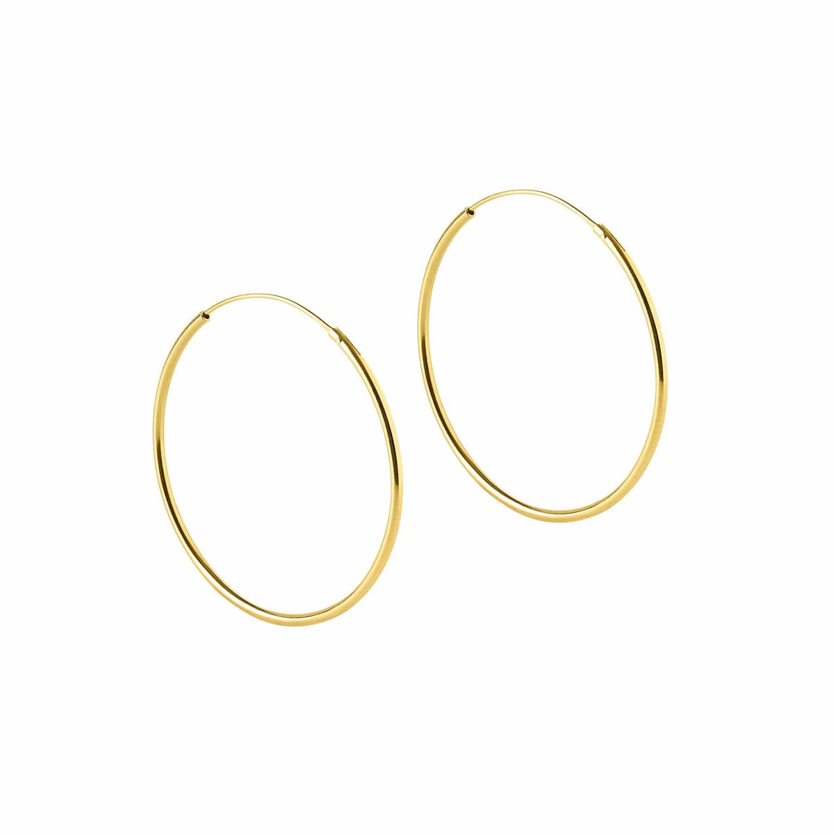 Gold plated L and V alphabet hoops 40 mm 
