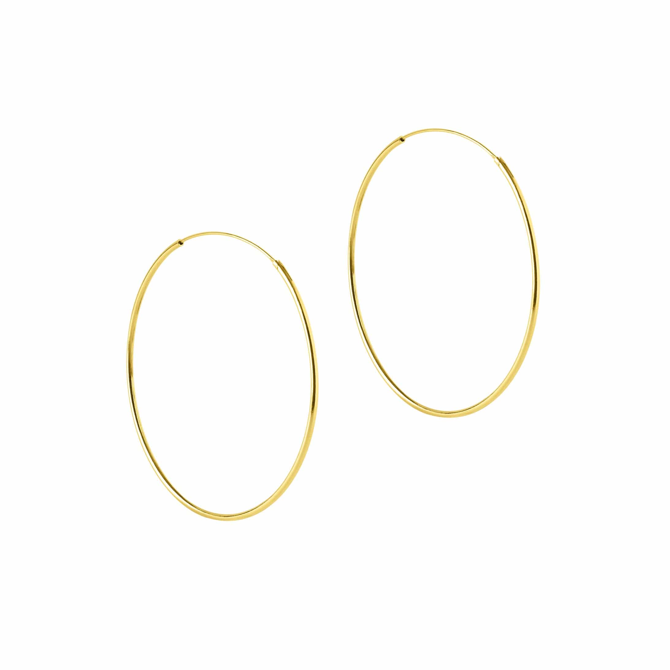 Goud Vergulde Oorringen 50 MM 1,5 MM