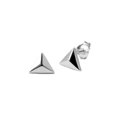 Silver Plated Spike Stud Earrings