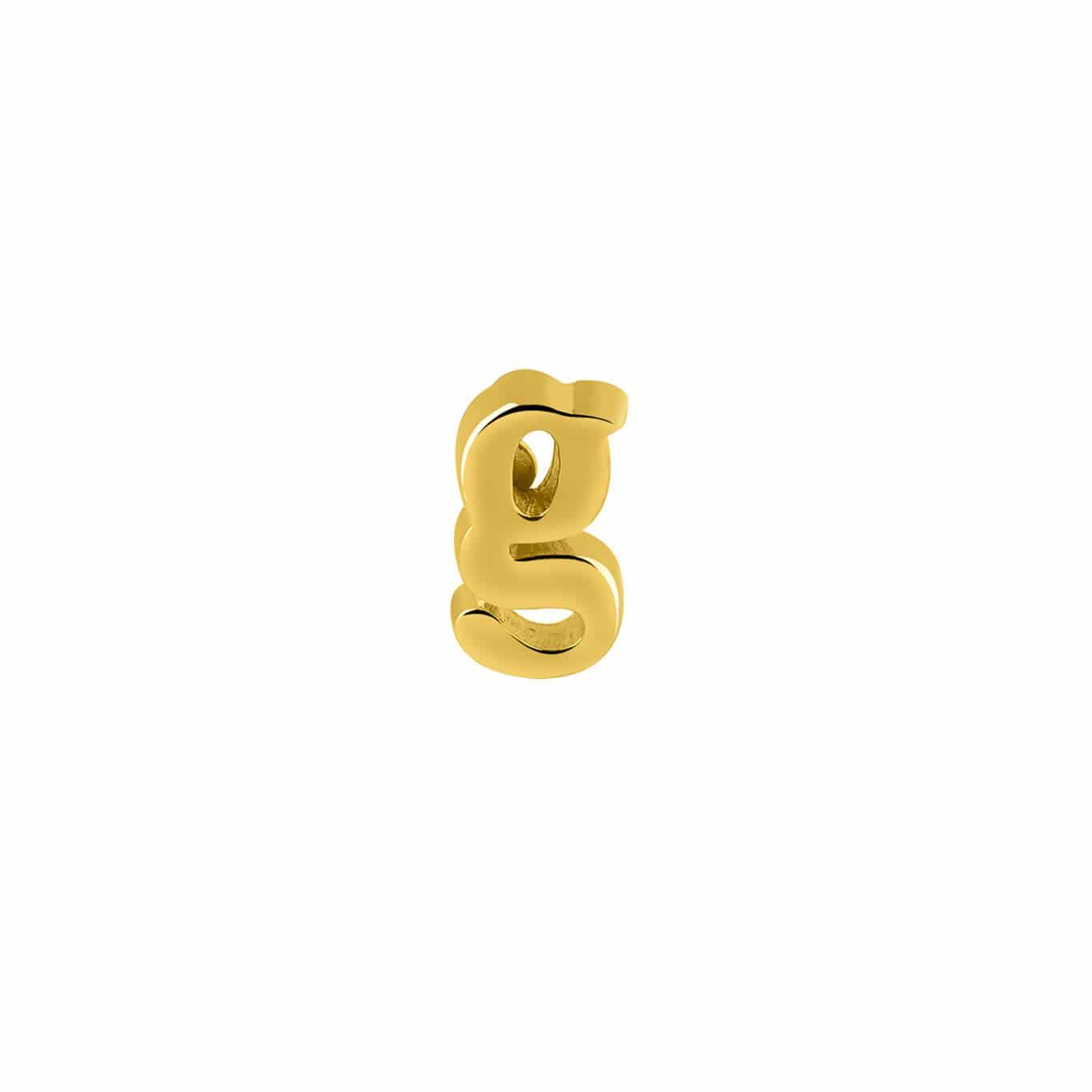 Gold Plated Stud Earring Letter G