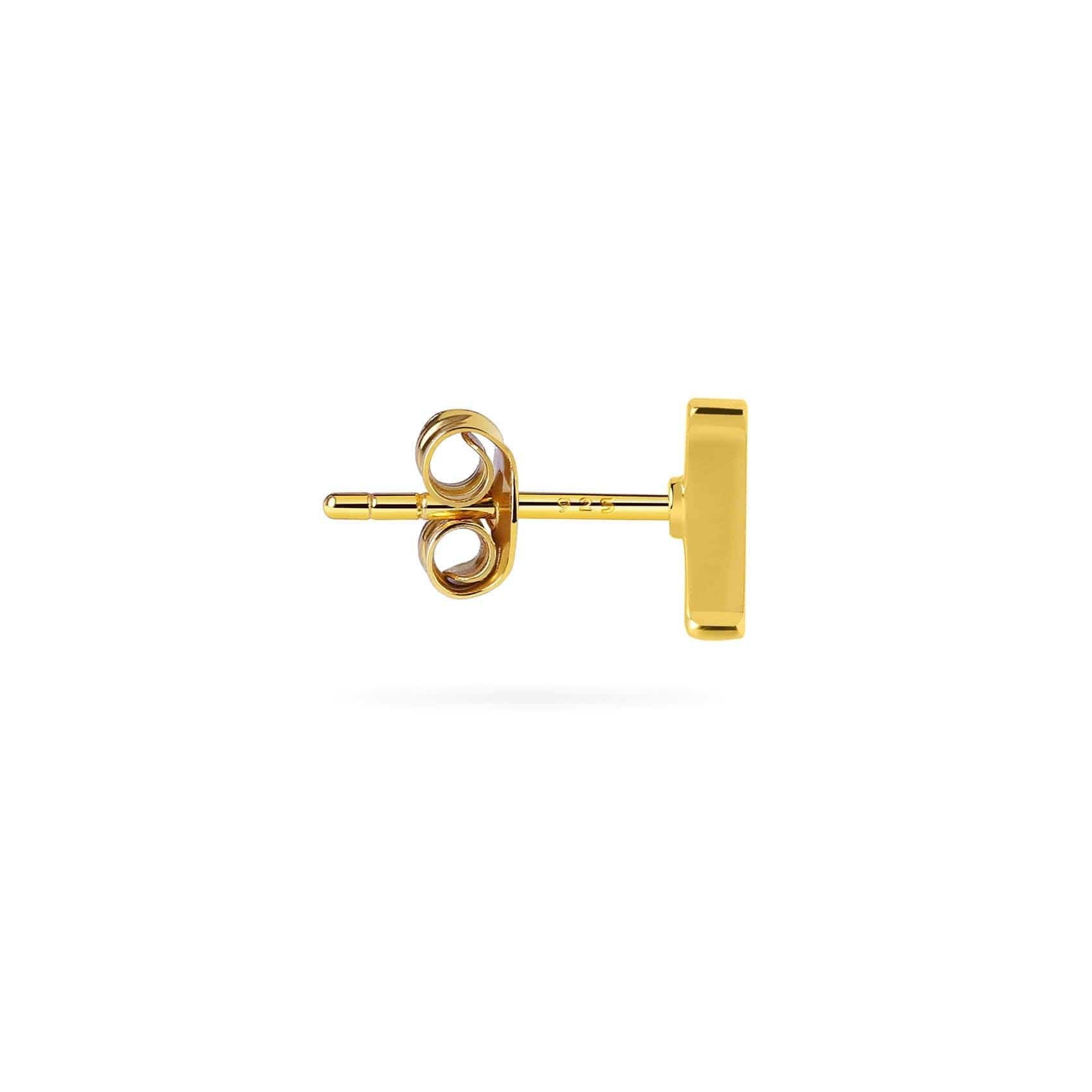 Gold Plated Stud Earring Letter K