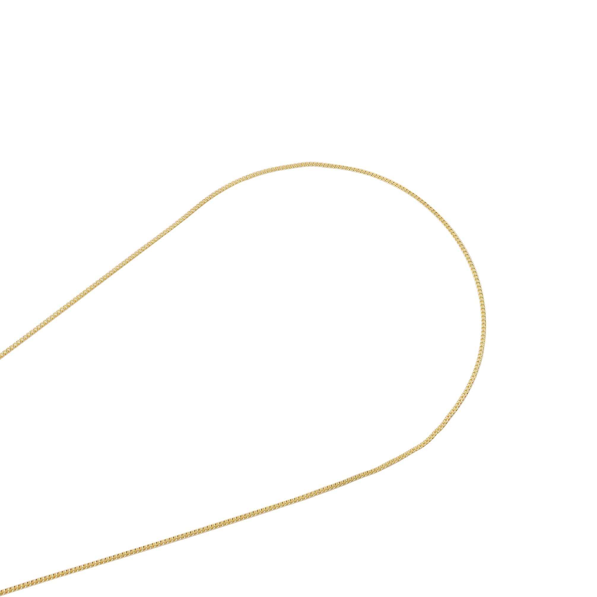 gold plated necklace with circle and rod