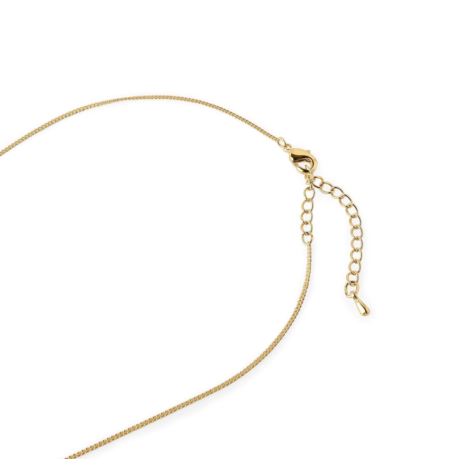 gold plated necklace with circle