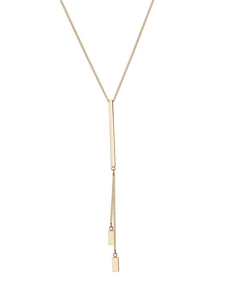 necklace 72 cm gold-plated with rods