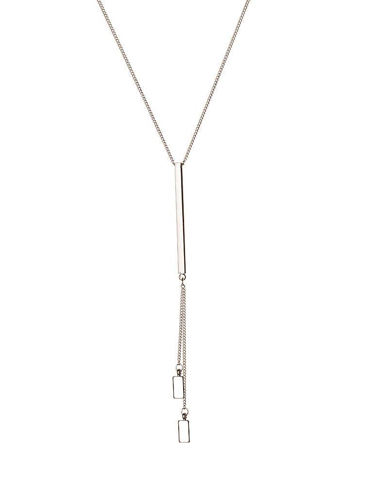 necklace silver plated with rods