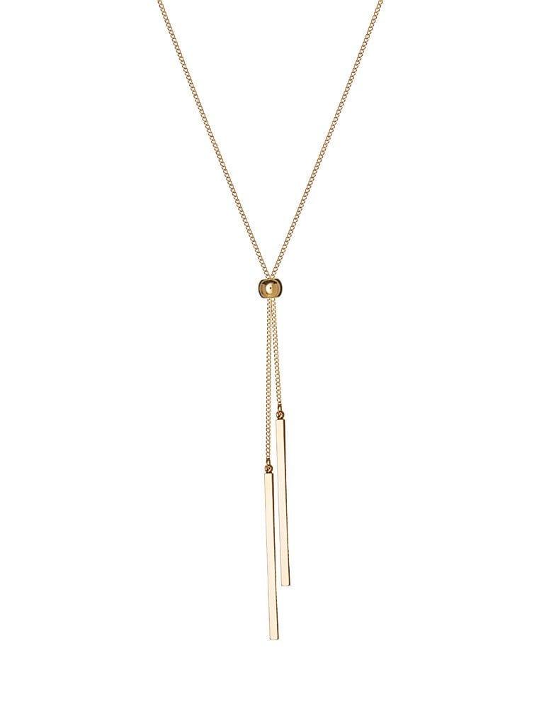 Silver Plated Necklace with Ball and 2 Rods - Juulry.com