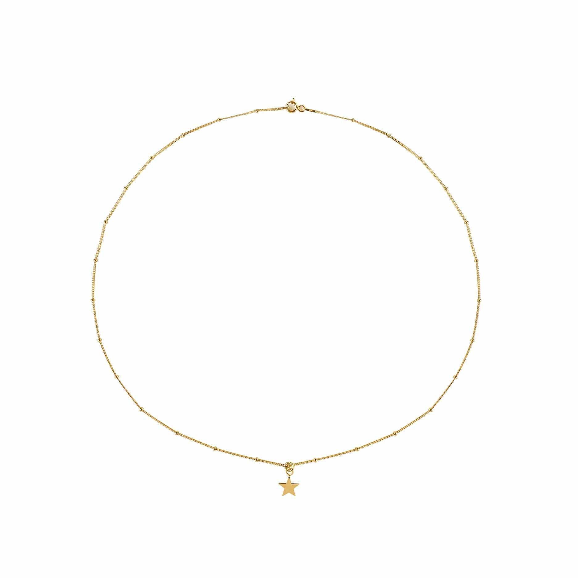 gold plated necklace with star