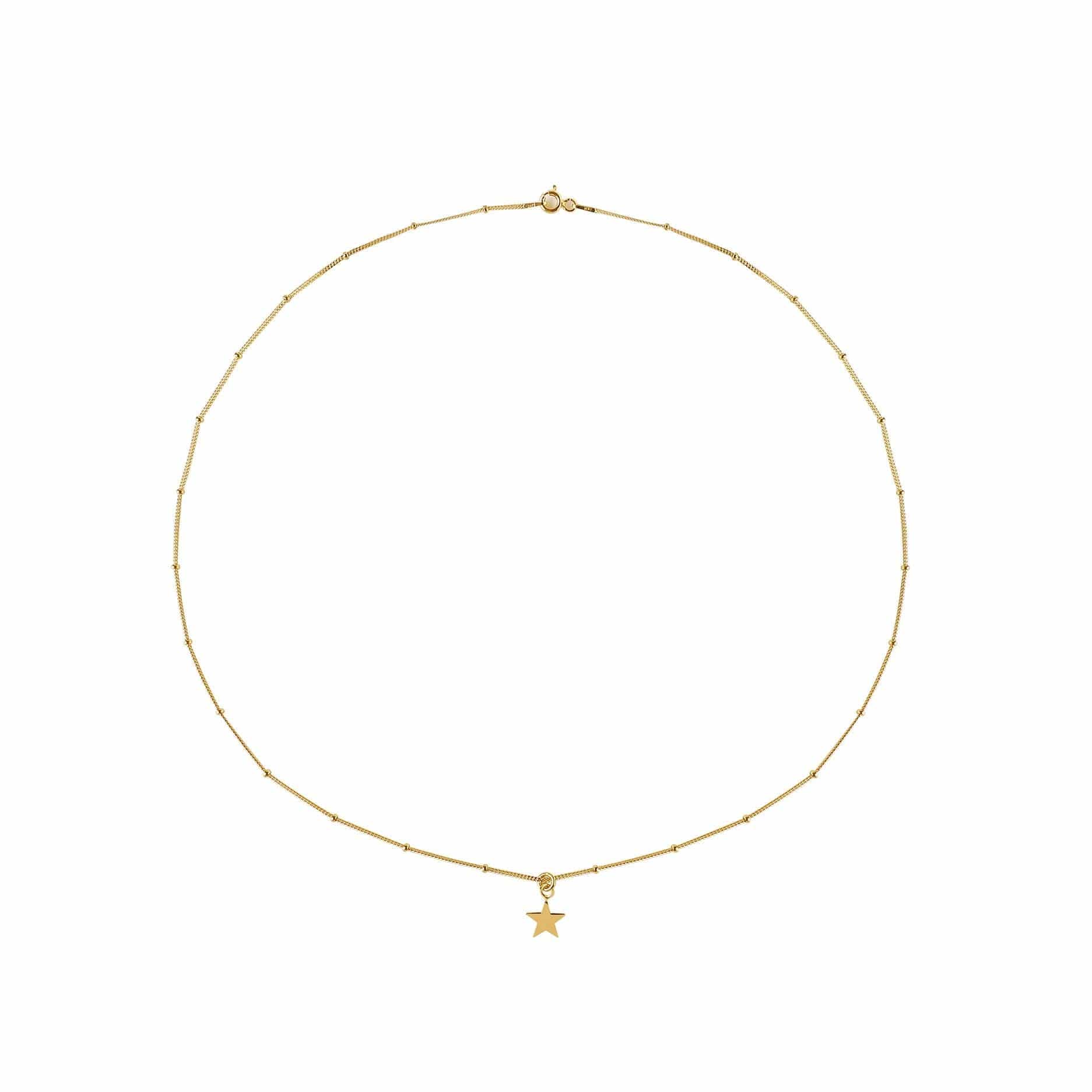 gold plated necklace with star