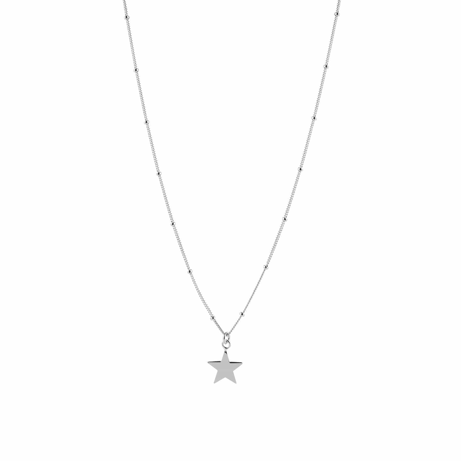 silver necklace with star